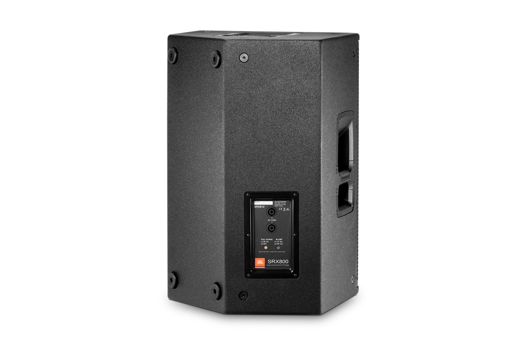 JBL SRX812 12-inch 2-Way Multipurpose Passive Speaker back view showing NL4 input panel