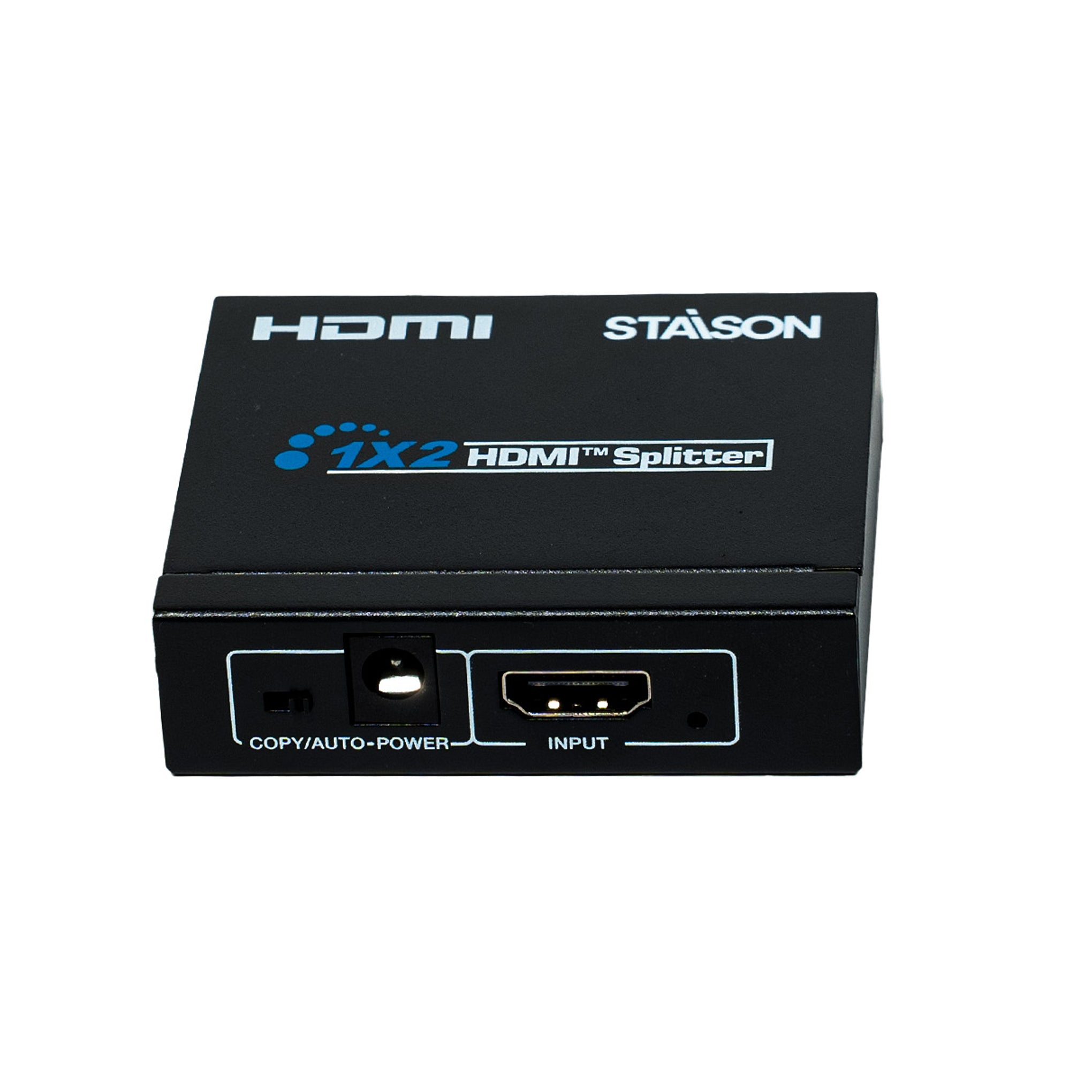 HDMI splitter with Staison branding on a white background