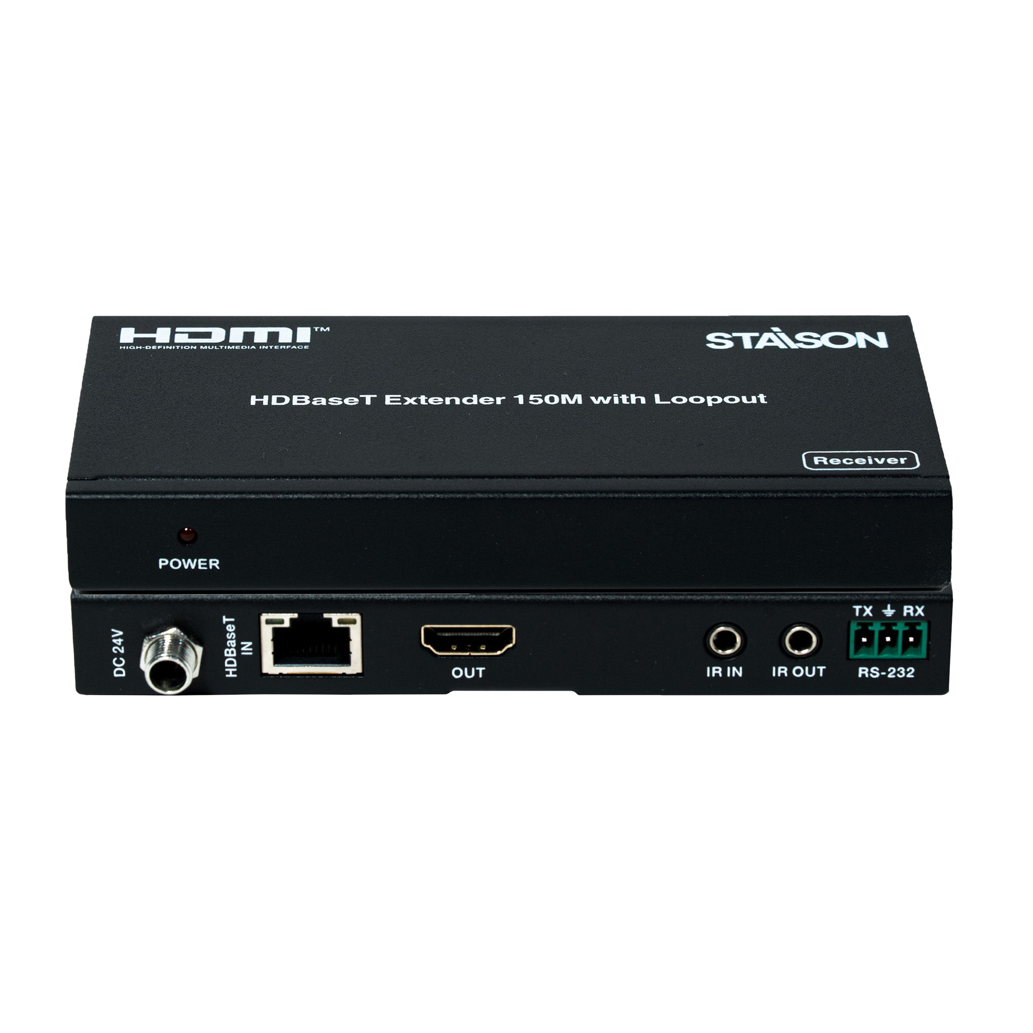 HDMI extender with 'Stason' branding on a white background