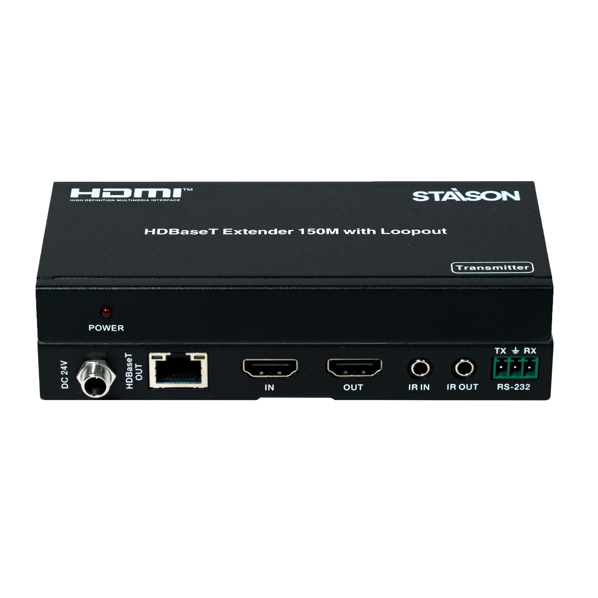 HDMI HDBaseT Extender 150M with Loopout by Stason on a white background