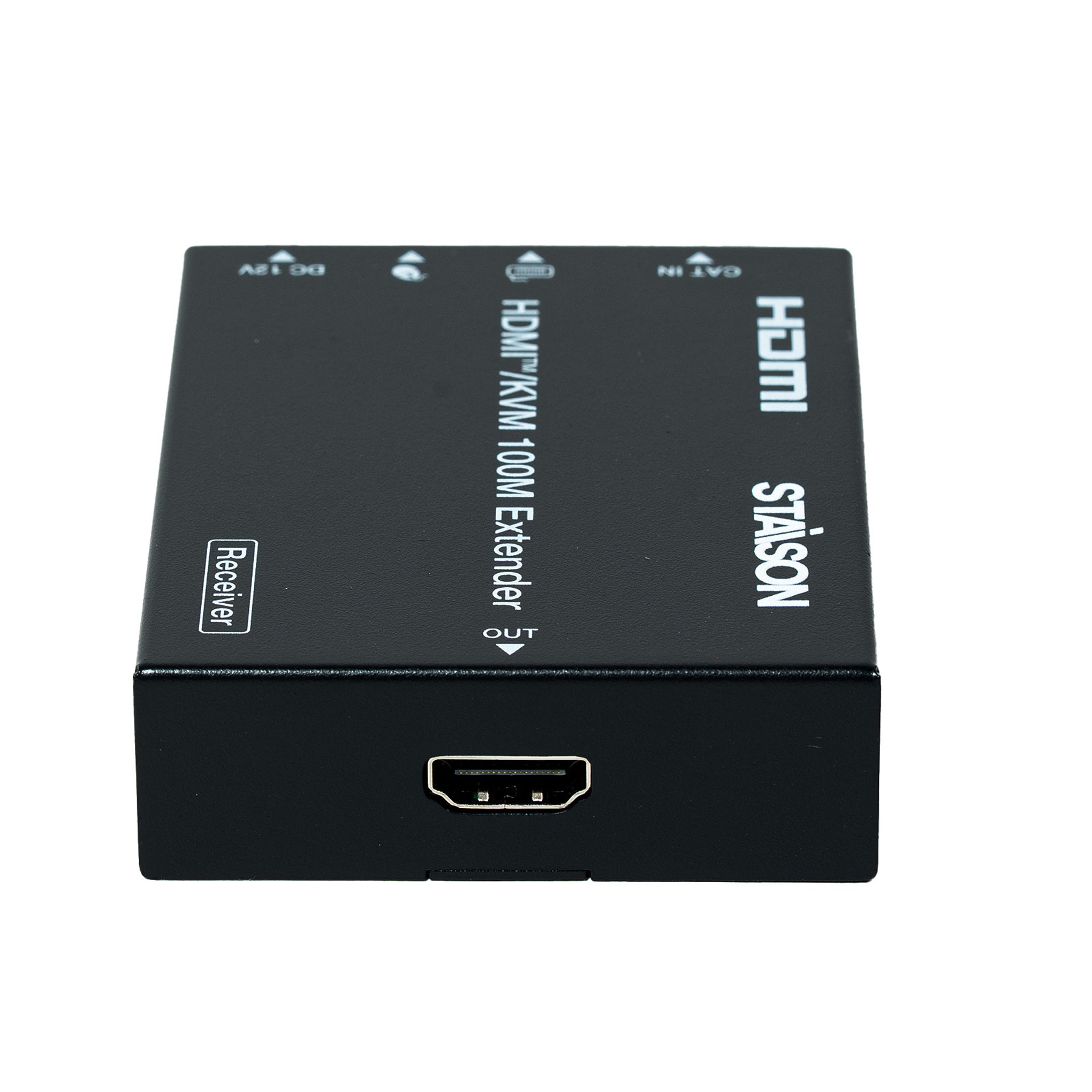 HDMI extension device with 'STASON' branding on a white background