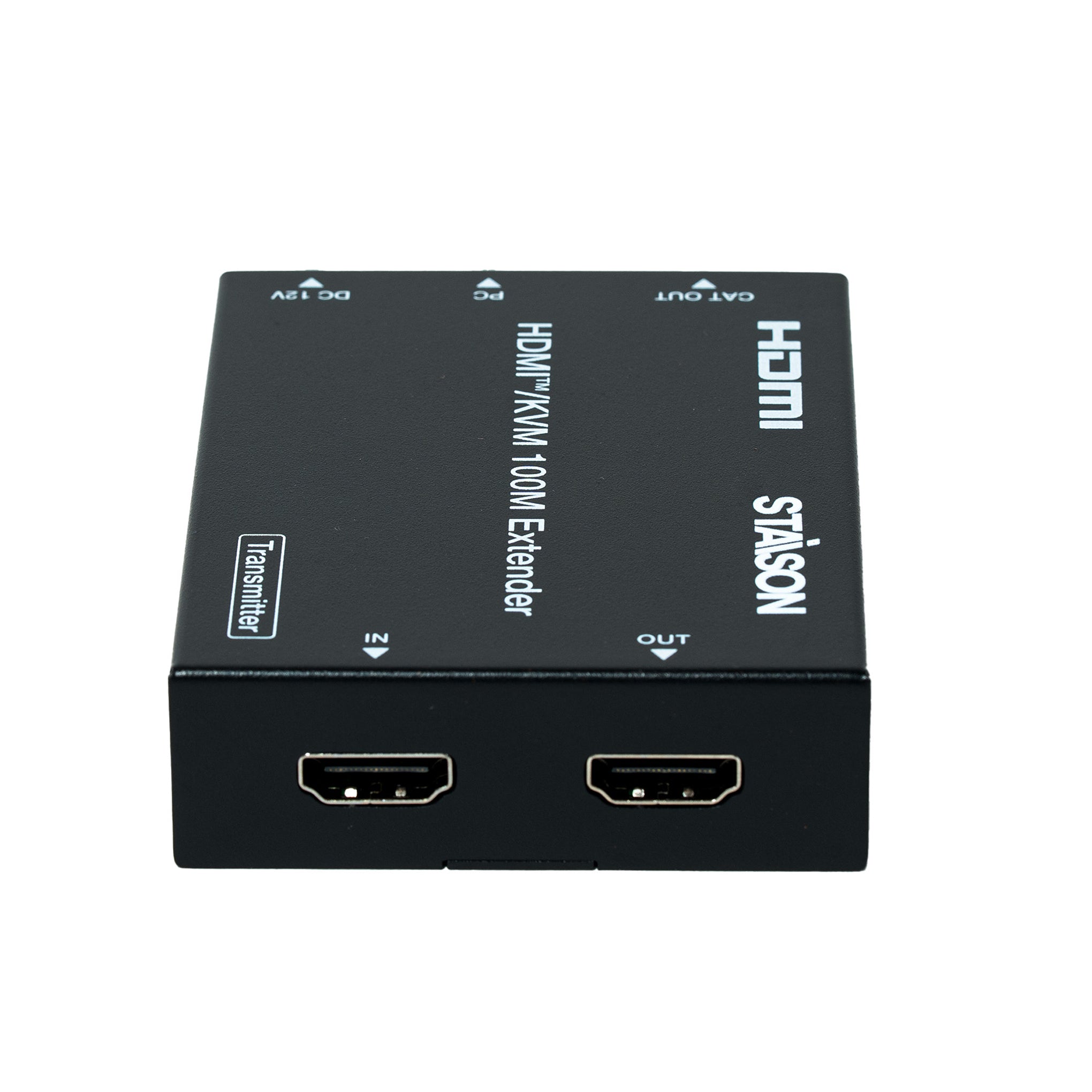 HDMI extension device with 'STASON' branding on a white 