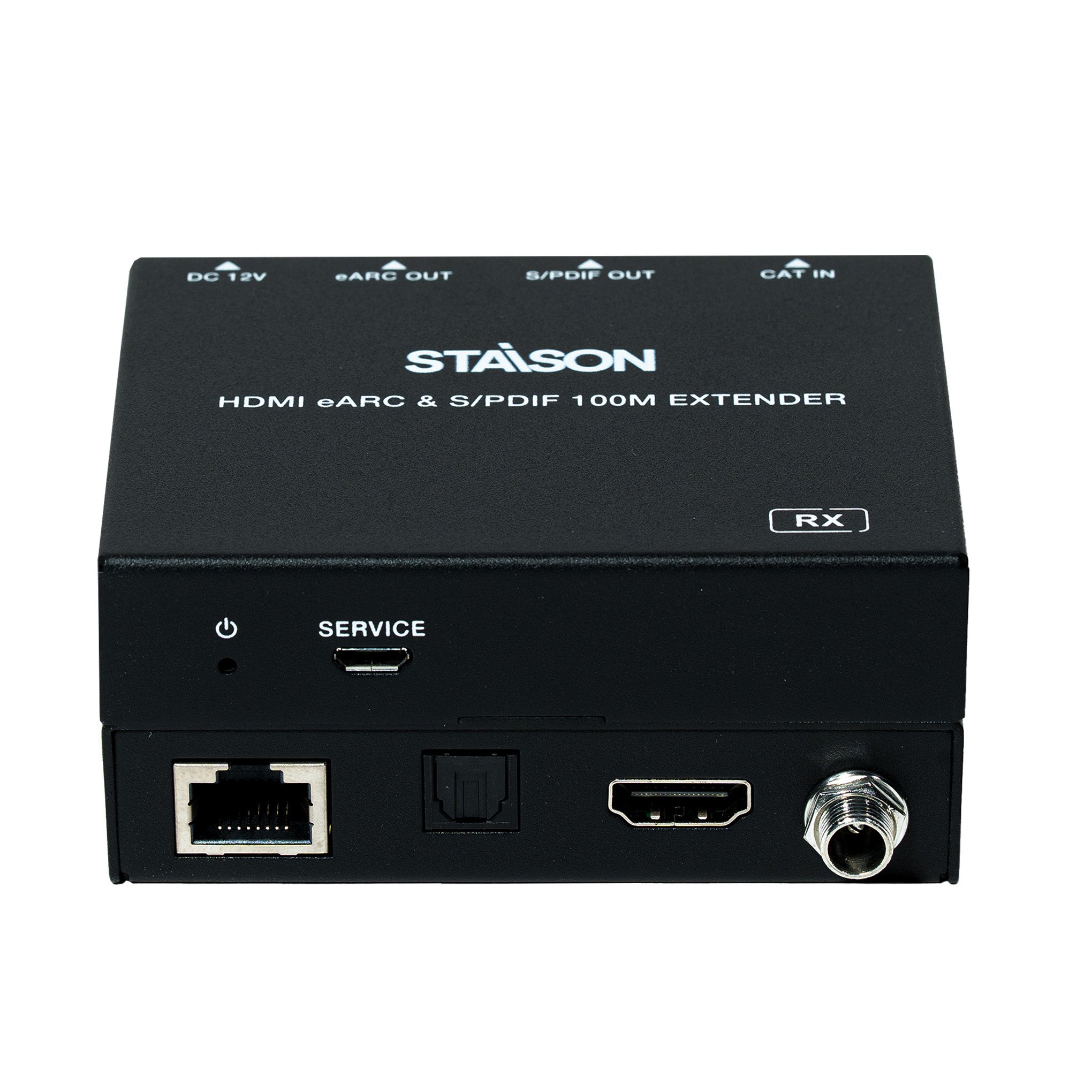 Stason HDMI eARC & S/PDIF 100M extender on a white background
