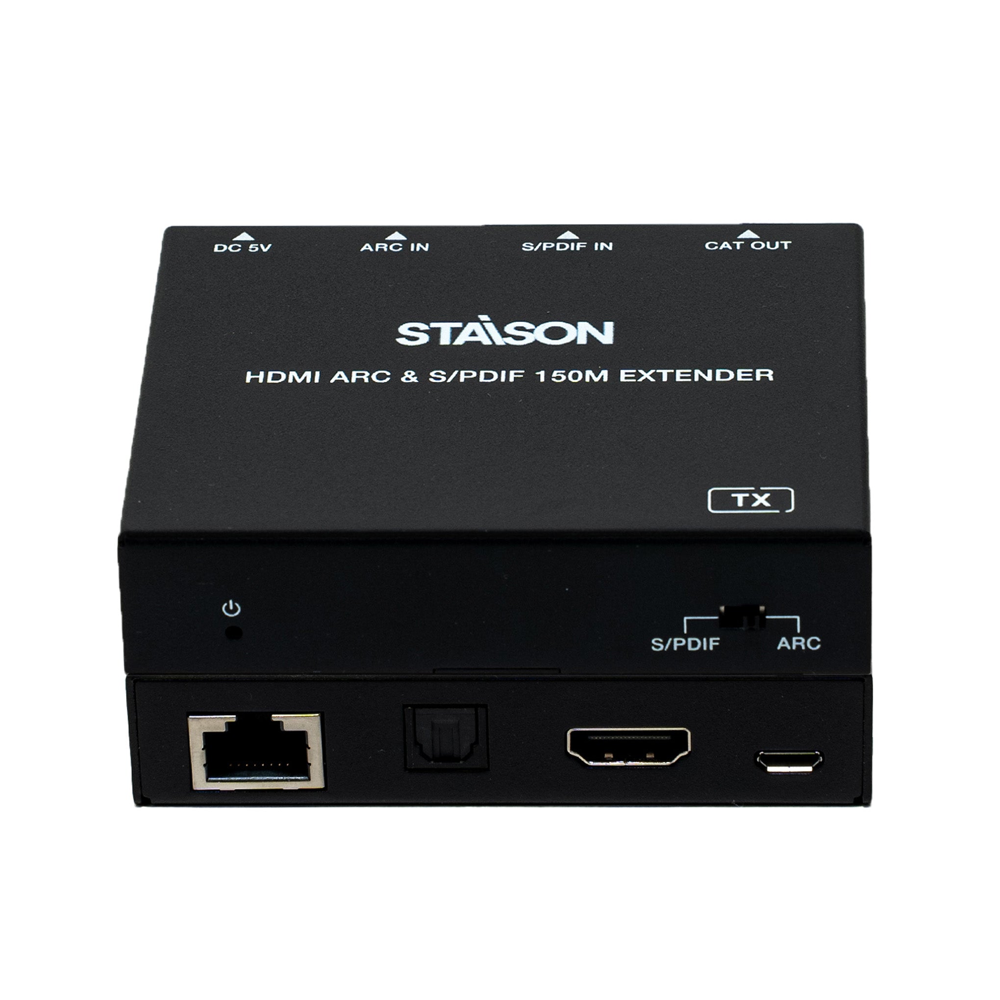 Stason HDMI ARC & S/PDIF 150M extender device on a white background
