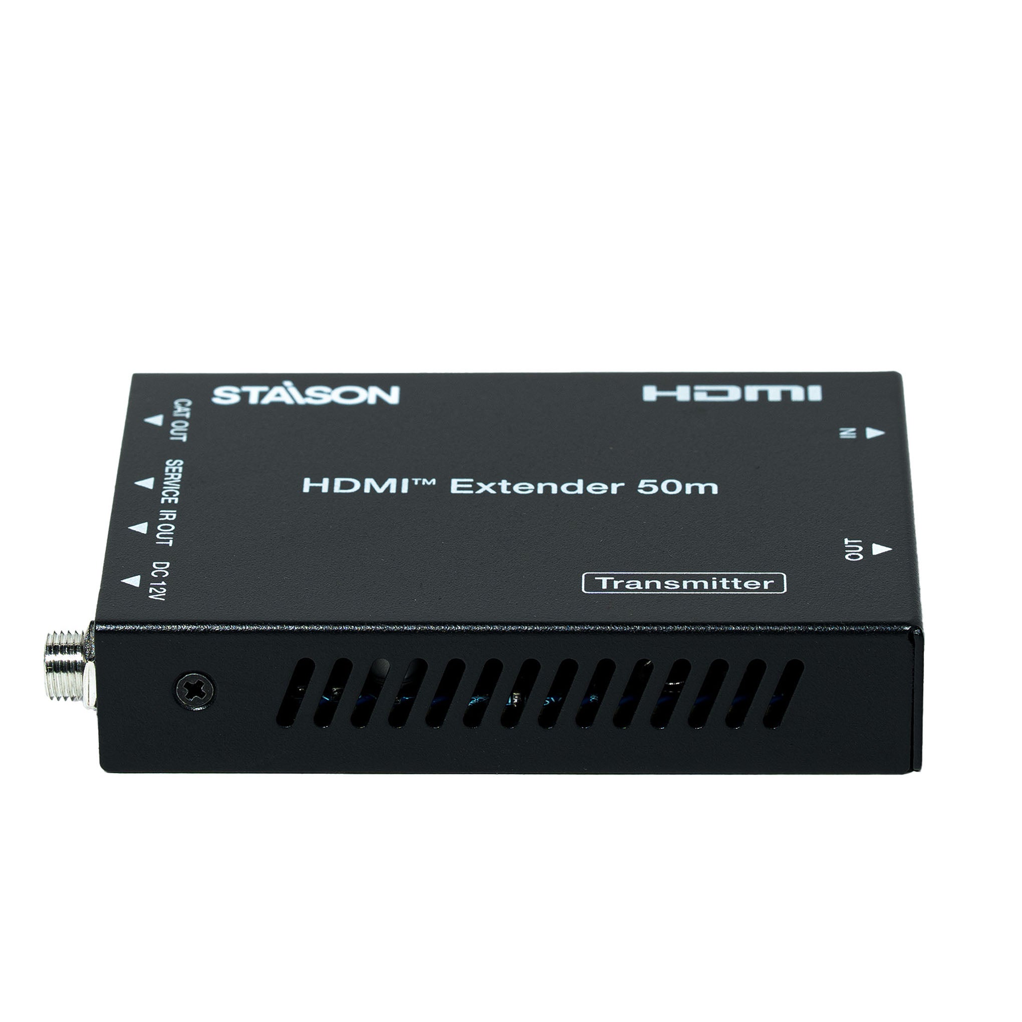 HDMI extender device with 'Staison' branding on a white background