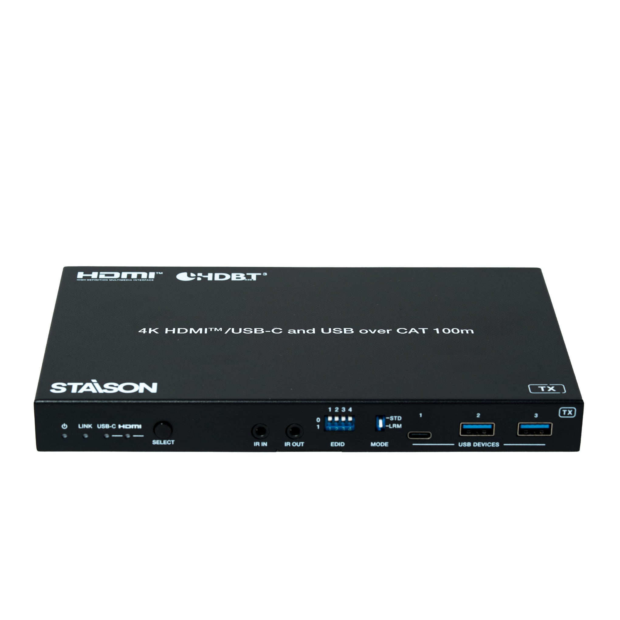 4K HDMI device with multiple ports on a white background