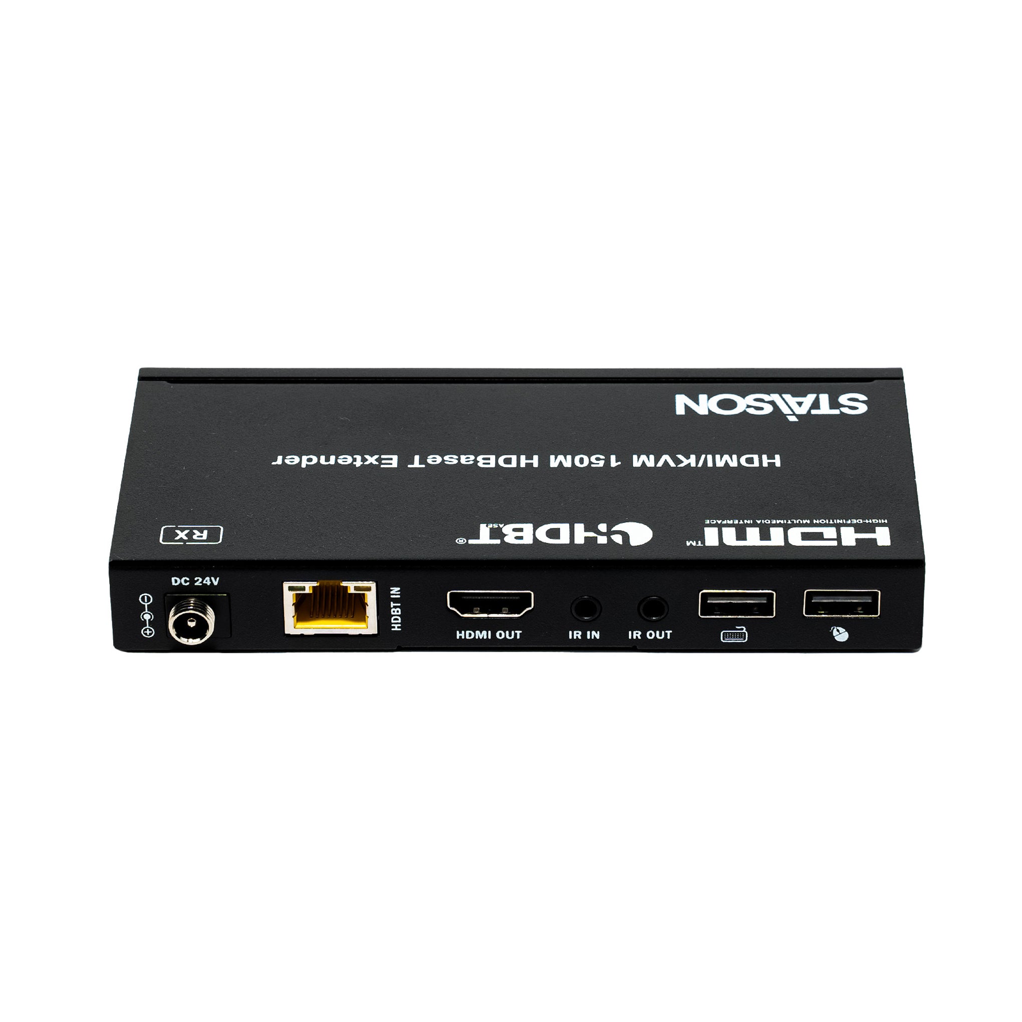 HDMI/KVM 150M extender with multiple port and STAISON branding on white background 