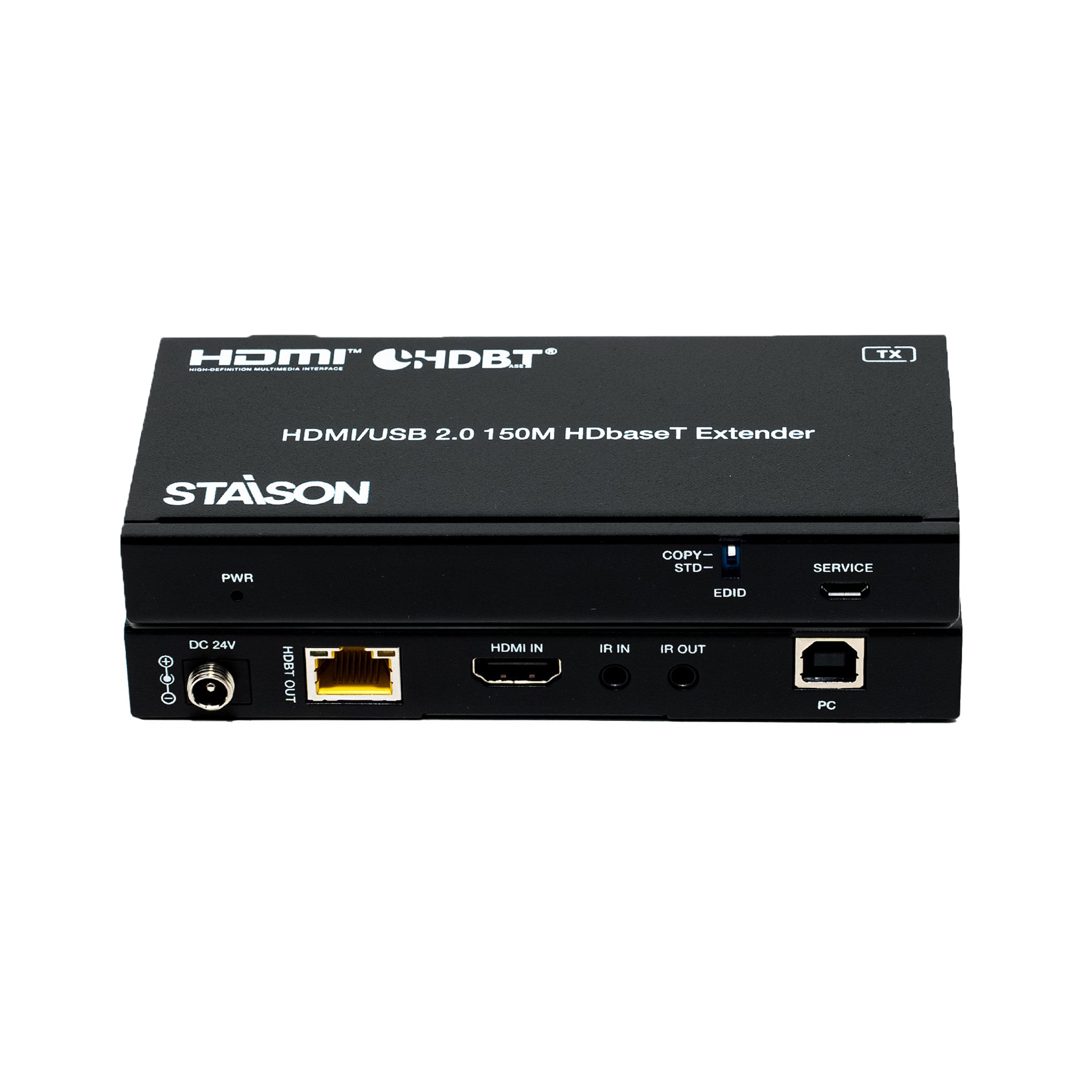 HDMI/USB 2.0 150M HDbaseT Extender by Staison on a white background