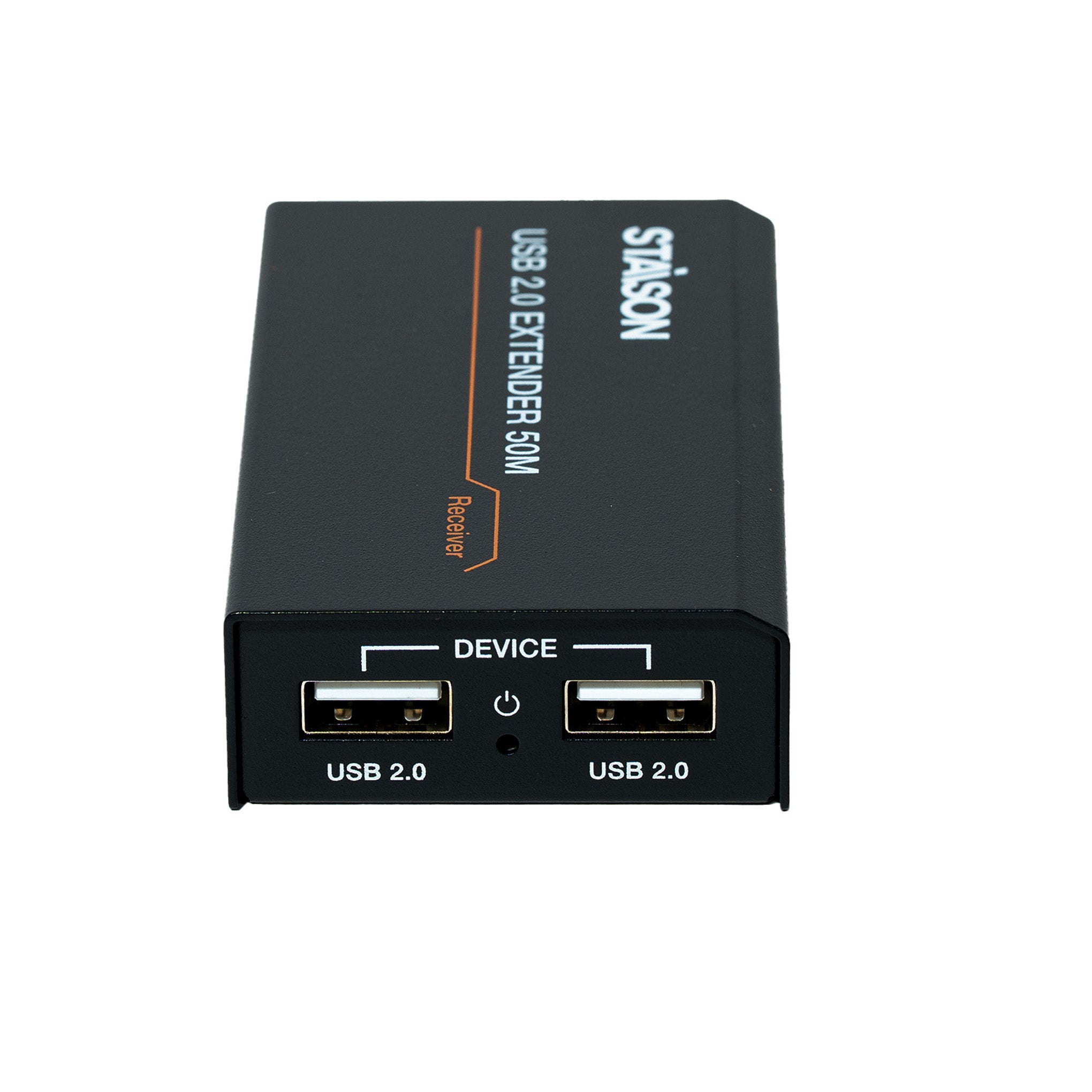 Black USB 2.0 extender device with STAISON branding on a white background