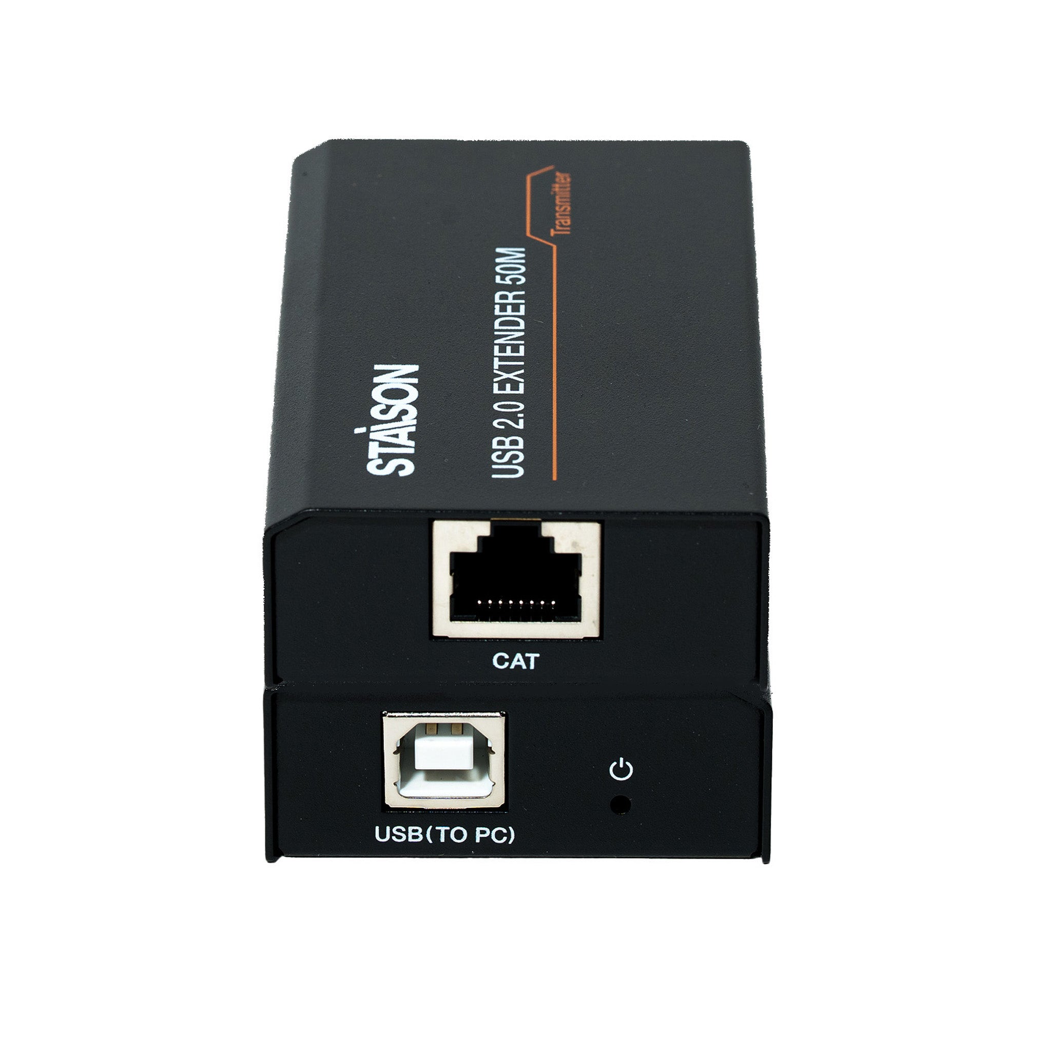 Black USB 2.0 extender with STAISON branding on a white background