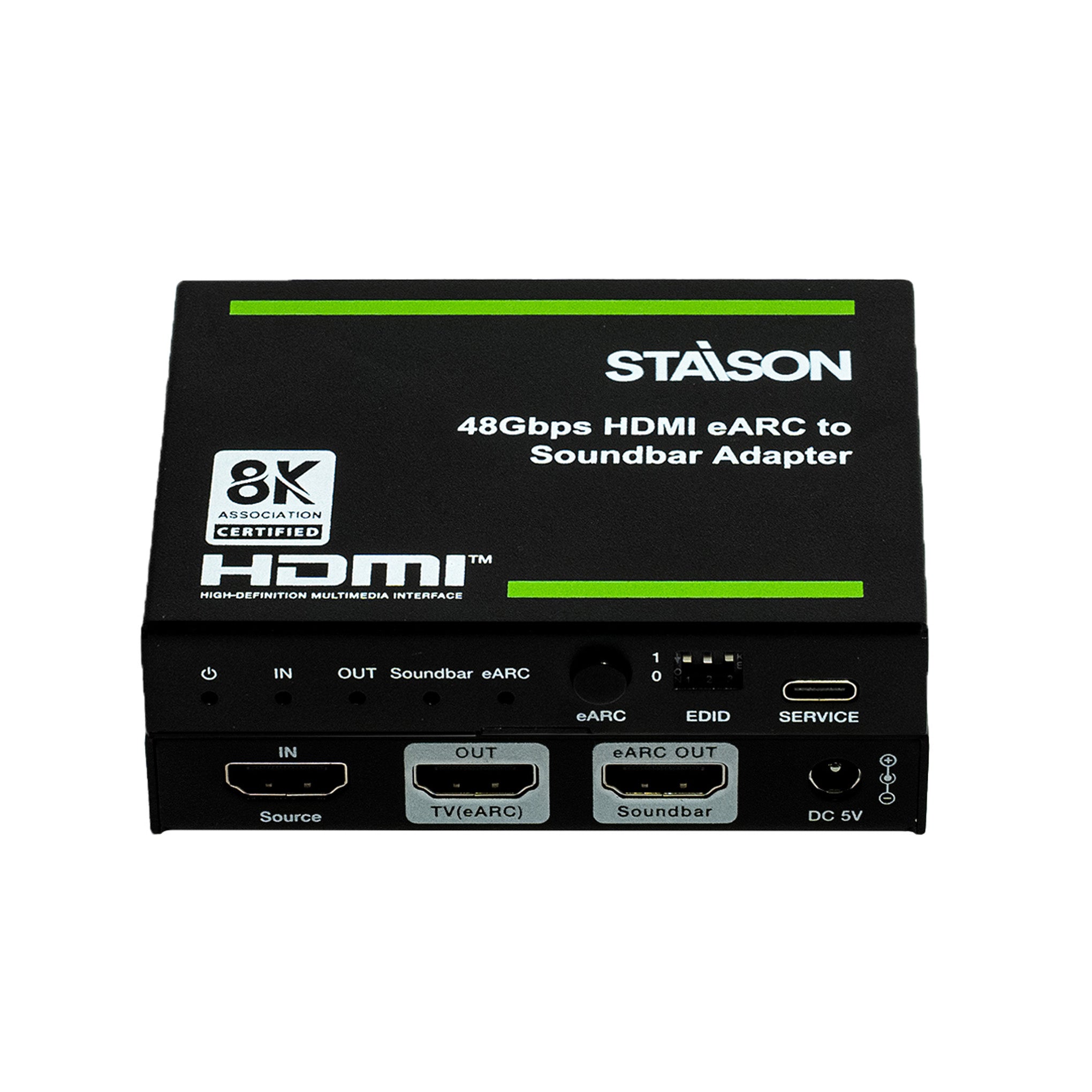 Staison HDMI eARC to Soundbar Adapter on a white background