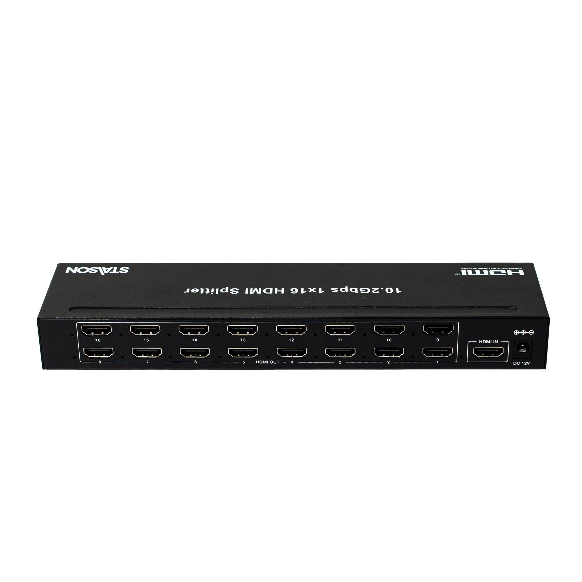 staison brand HDMI splitter back side with multiple HDMI ports in a white background.