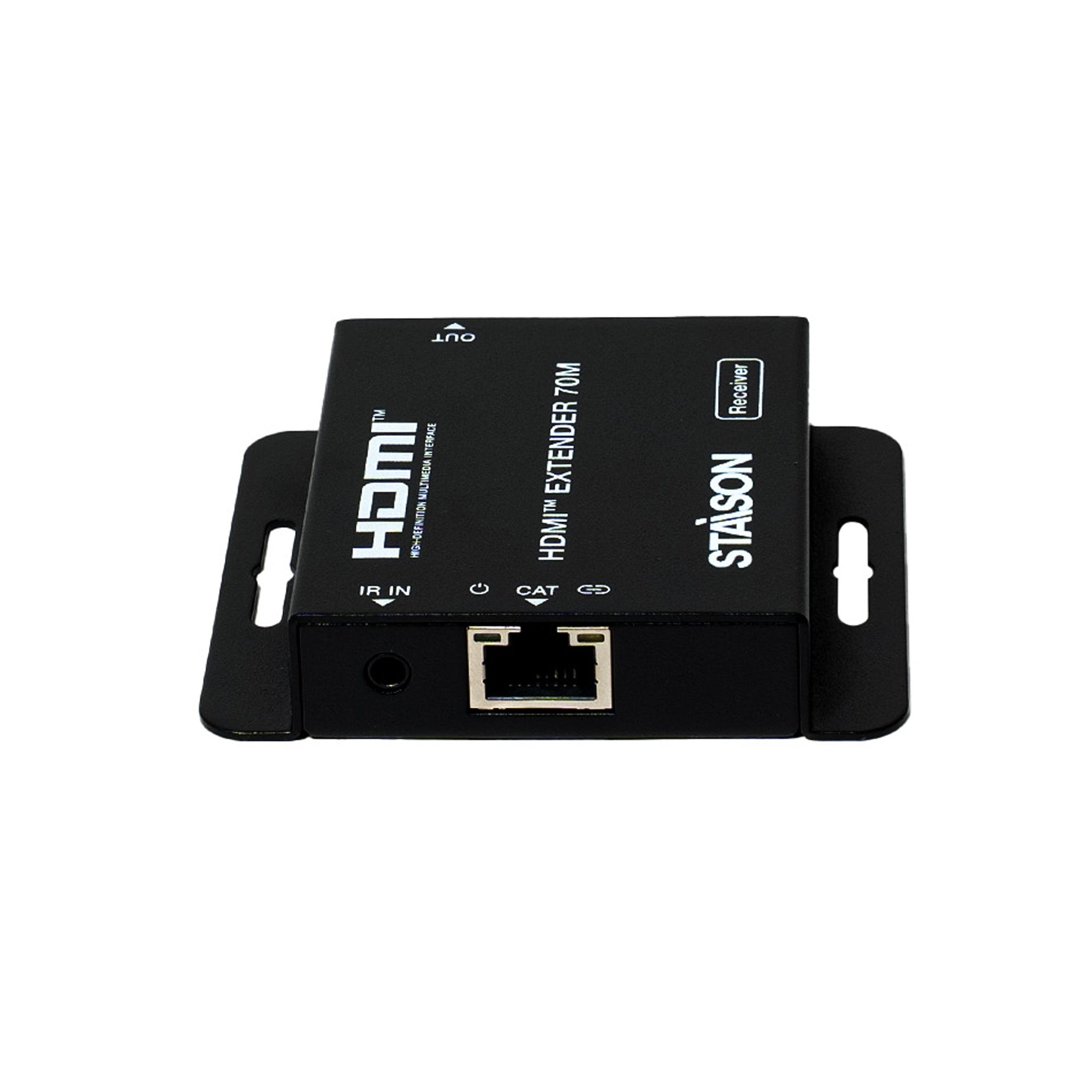 HDMI extender device with 'Staison' branding on a white background
