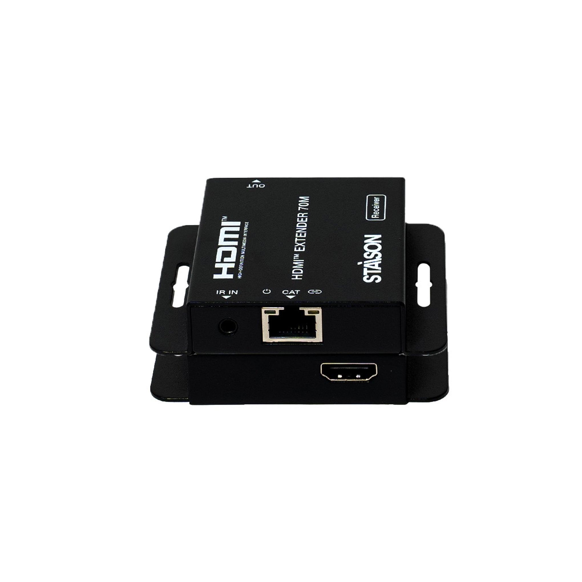 HDMI extender device with 'Staison' branding on a white background.