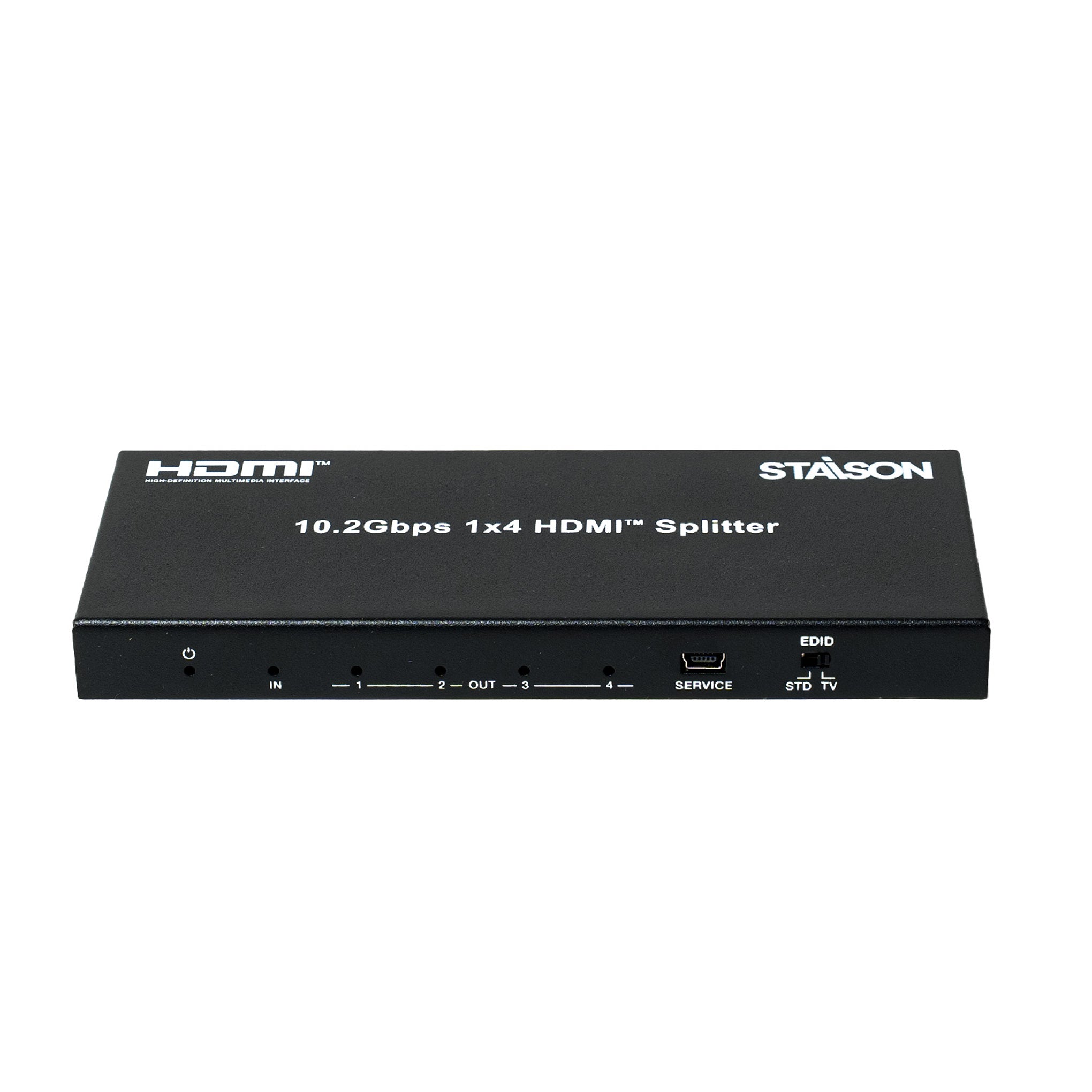 HDMI splitter with staison branding on a white background 