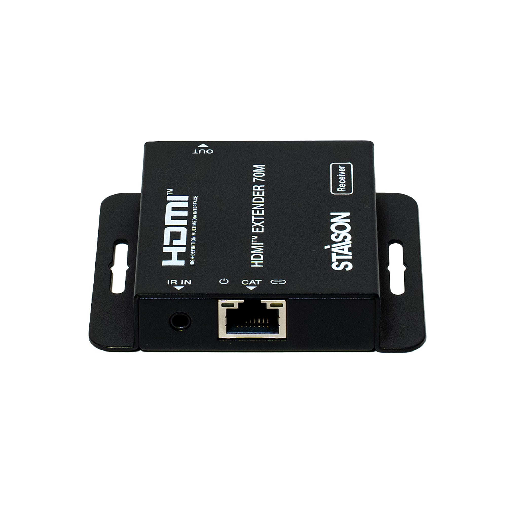 HDMI extender device with 'Staison' branding on a white background