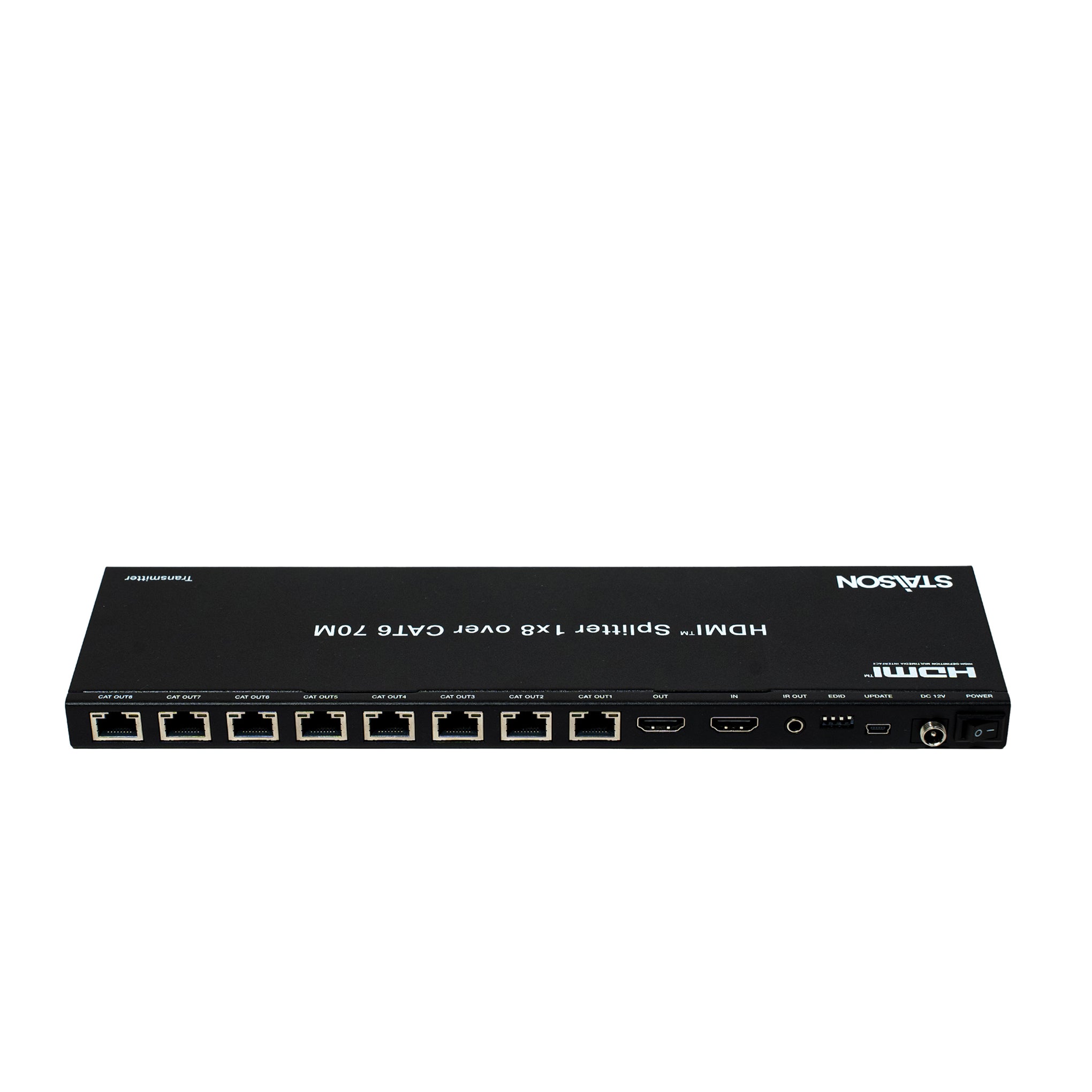 HDMI SPLITTER WITH multiple ports and staison branding on white background.