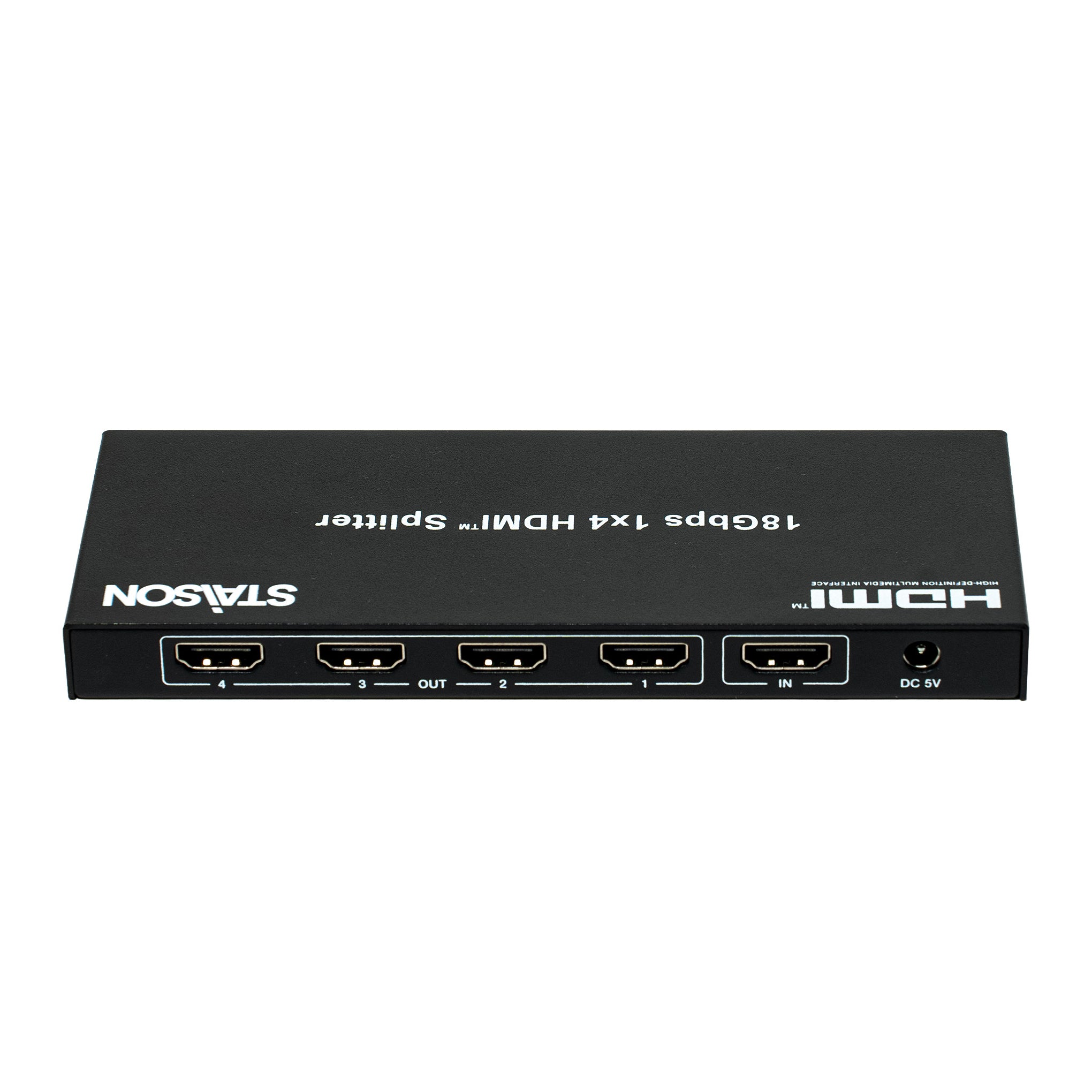 HDMI splitter with multiple ports and staison branding on a white background