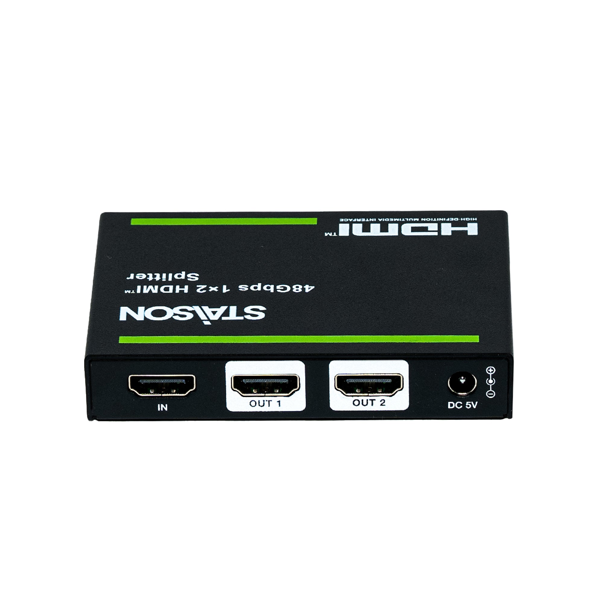 HDMI splitter device with 'STAISON' branding on a white background