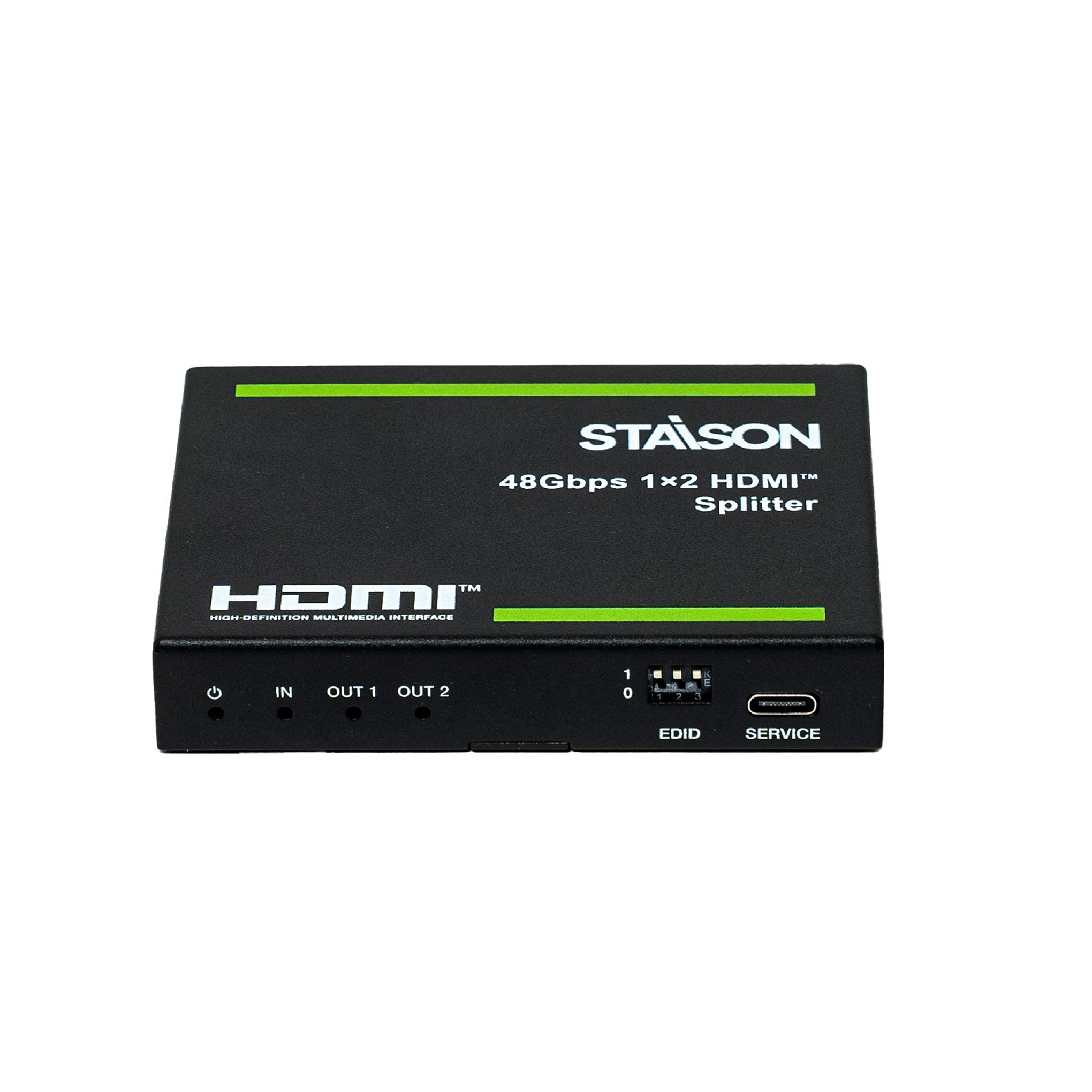 Stasom HDMI splitter with staison background on a white background