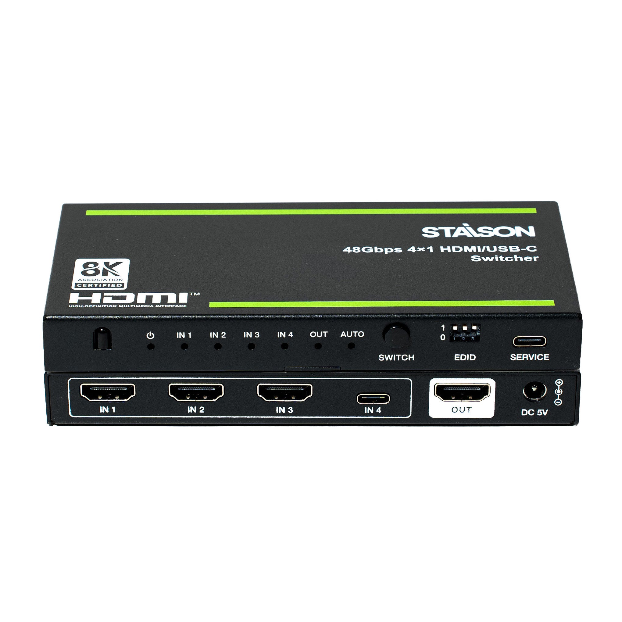 Stasion HDMI switcher on a white background