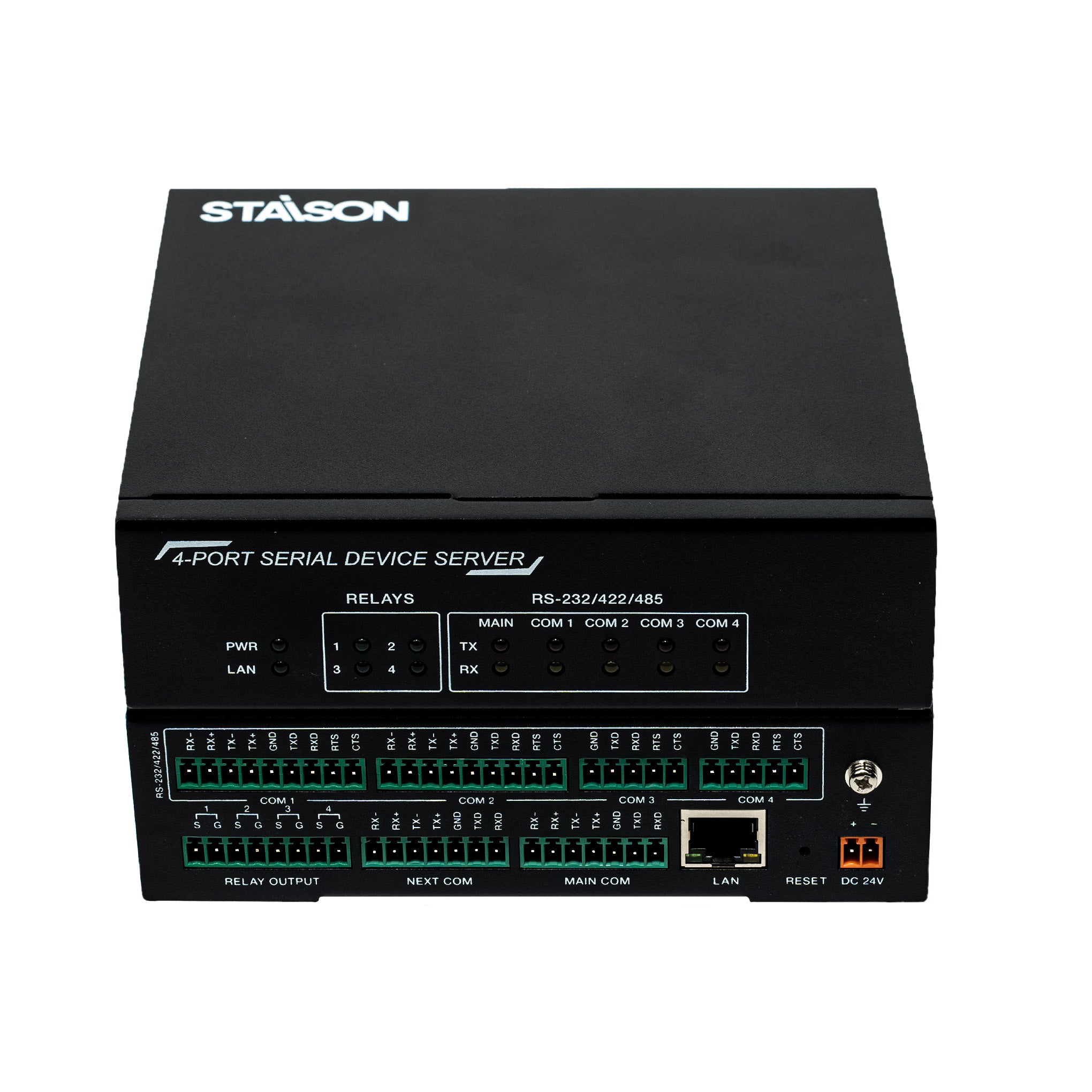 Staison 4-port serial device server on a white background