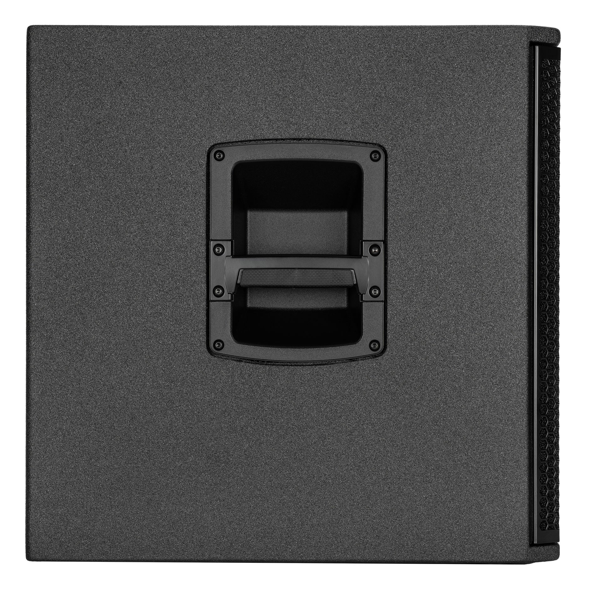 RCF SUB 702-AS MK3 top view showing cabinet profile and M20 pole socket