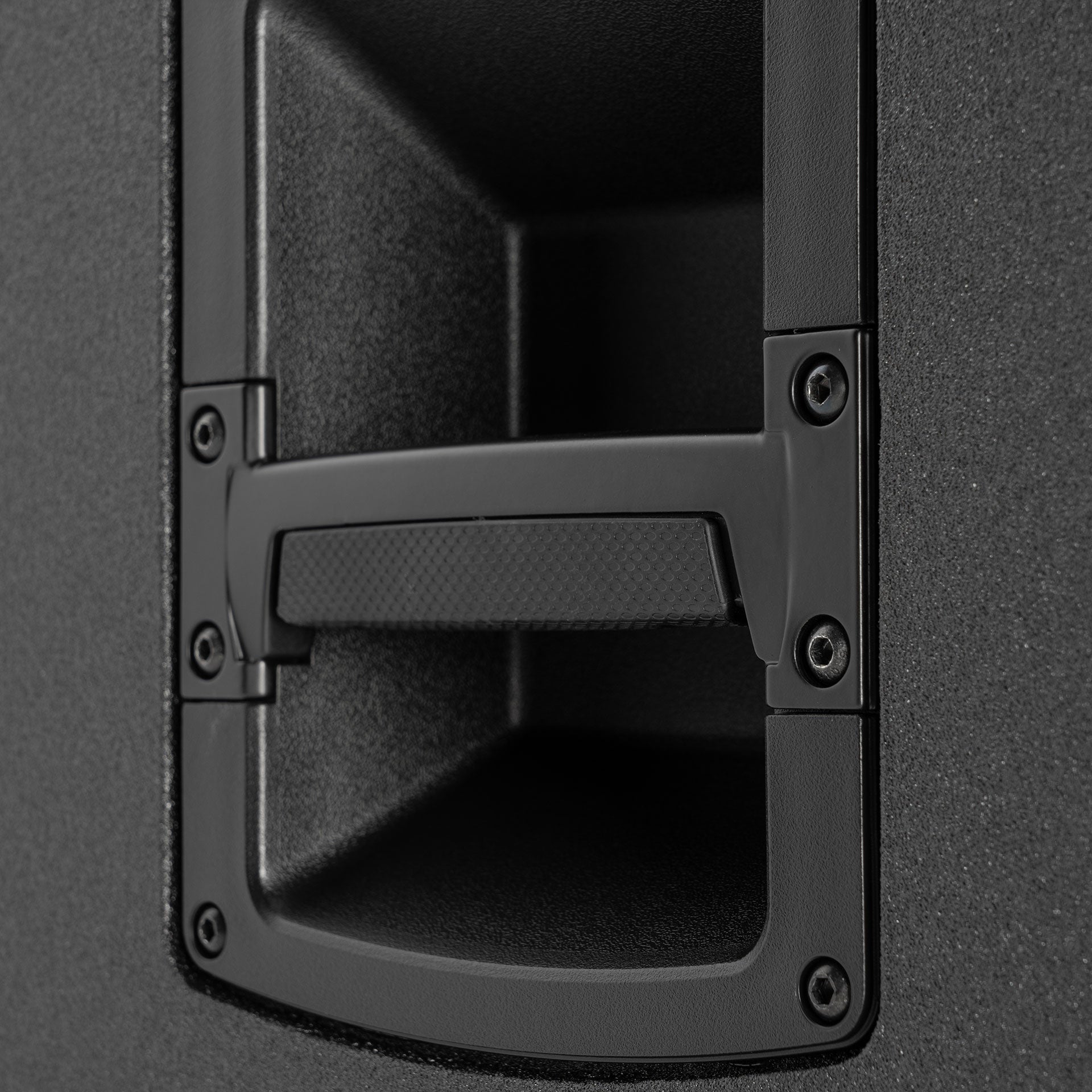 RCF SUB 702-AS MK3 control panel detail showing volume EQ phase and xover