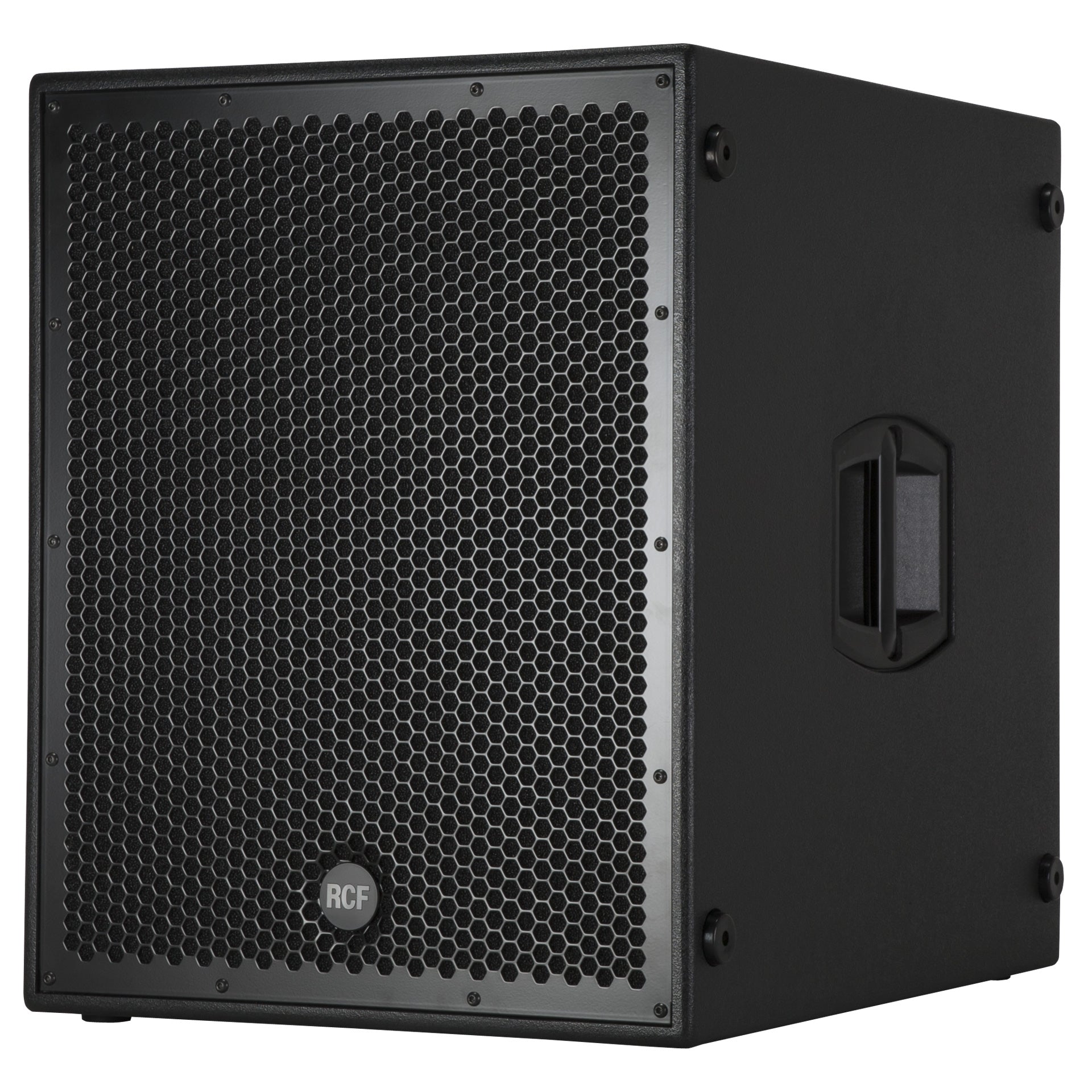 RCF SUB 8004-AS subwoofer left side view with handle