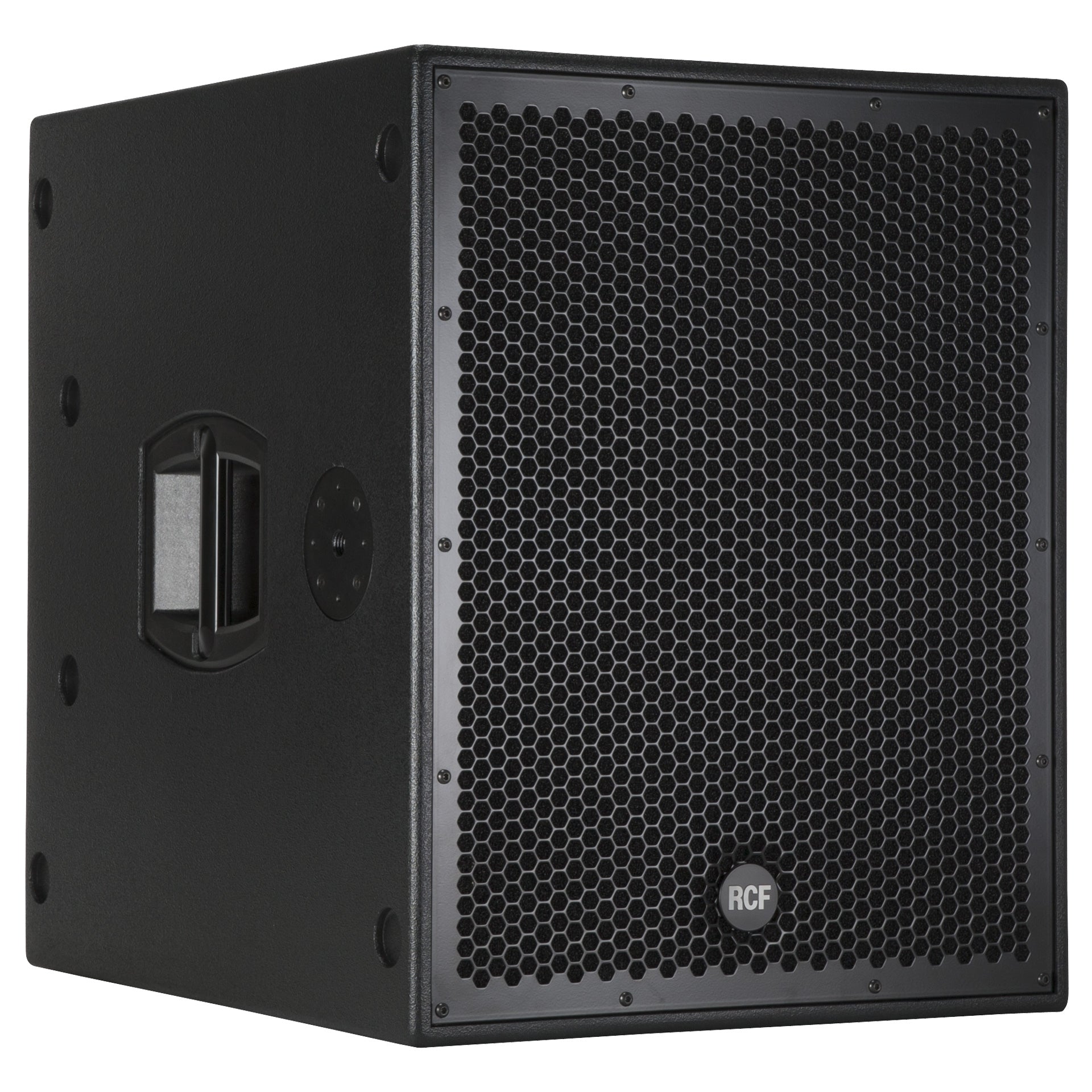 RCF SUB 8004-AS subwoofer right side view with handle
