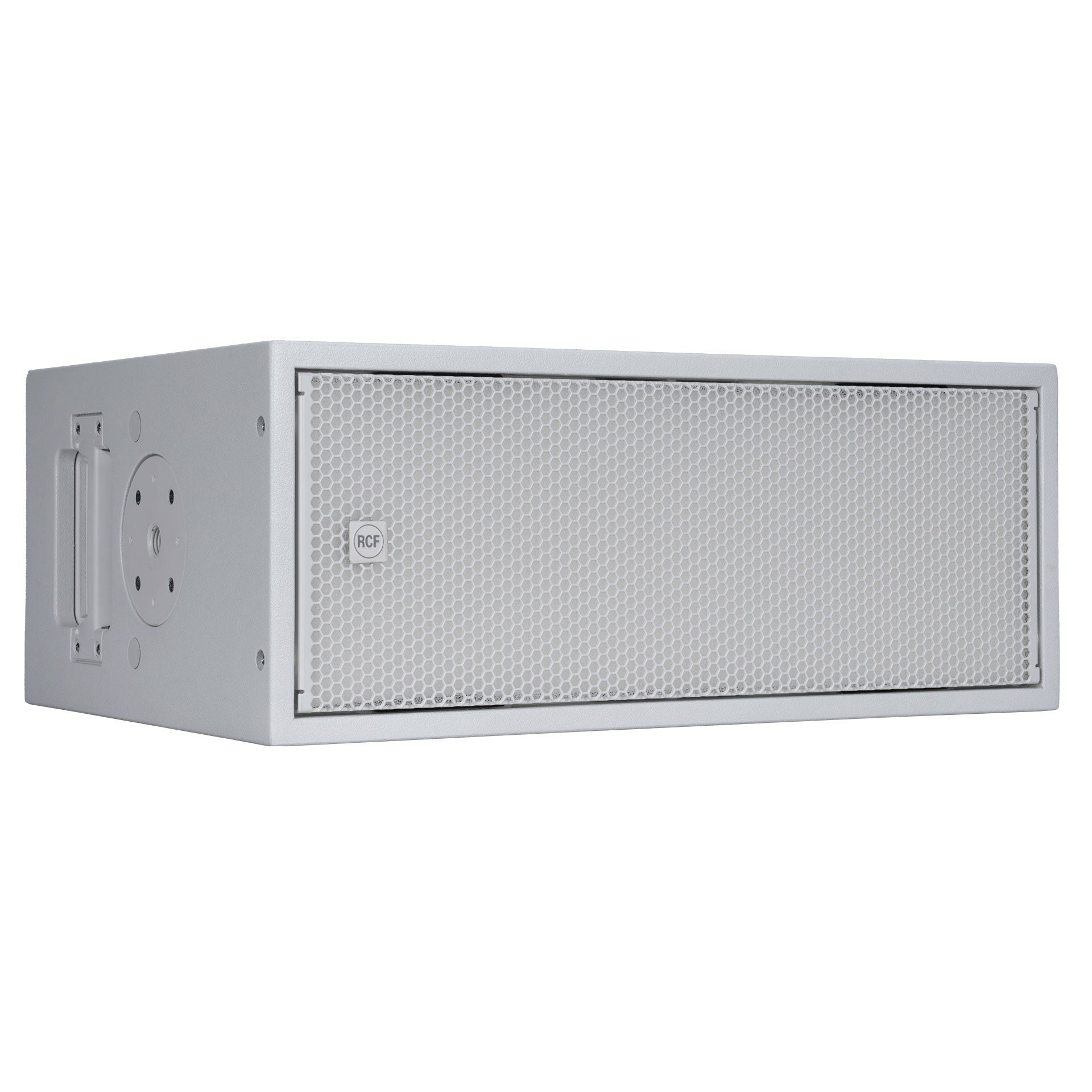 RCF SUB 808-AS subwoofer right side view with handle-White