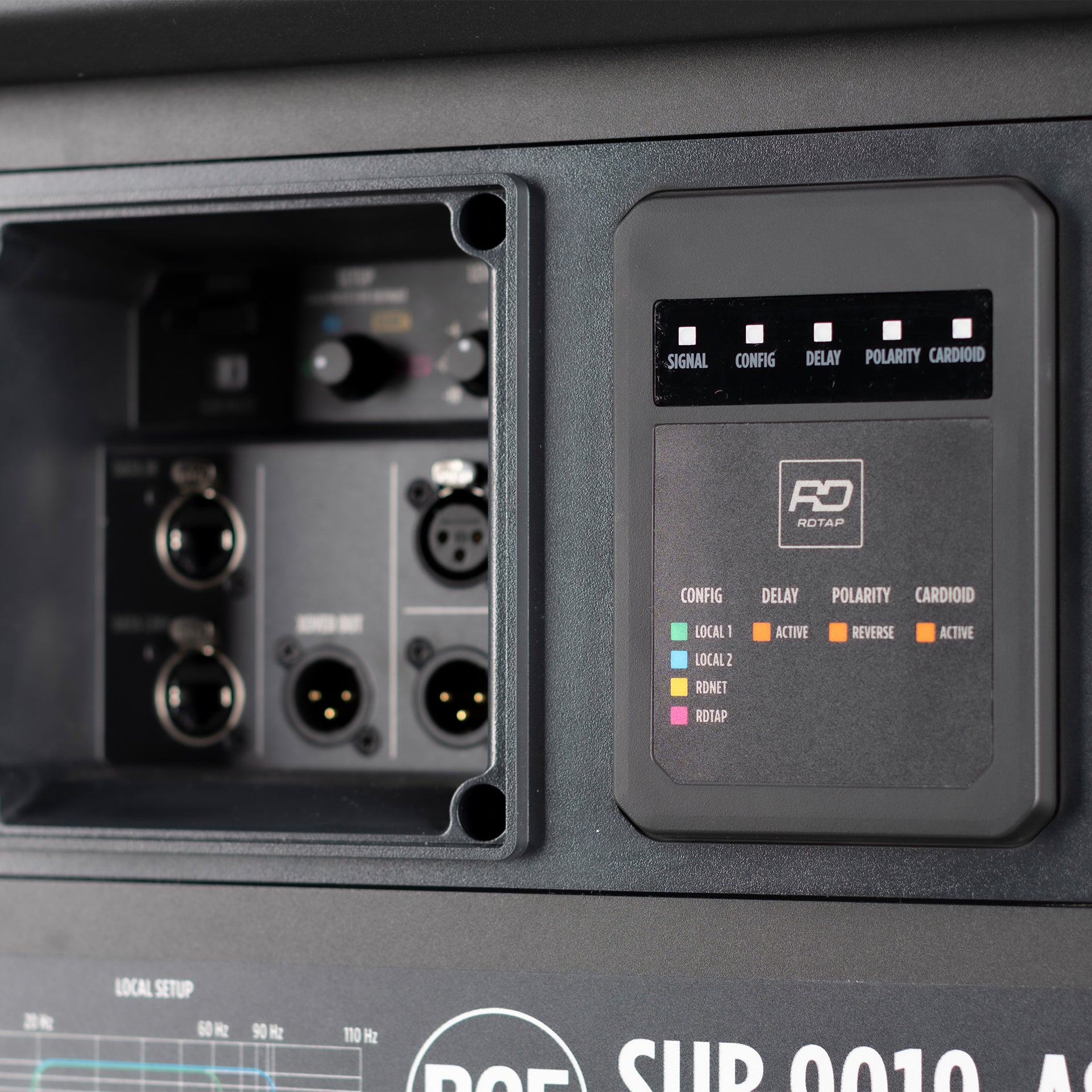 RCF SUB 9029-AS Subwoofer - Rear Panel with RDNet and Powercon TRUE1 Connectors