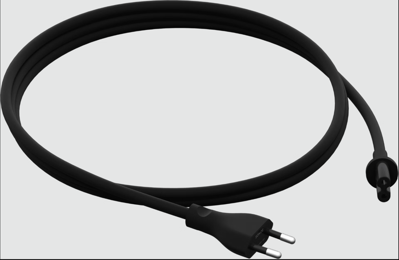 Sonos short power cable in black — official replacement PC for Five, Beam, Arc, Amp and Sub G3
