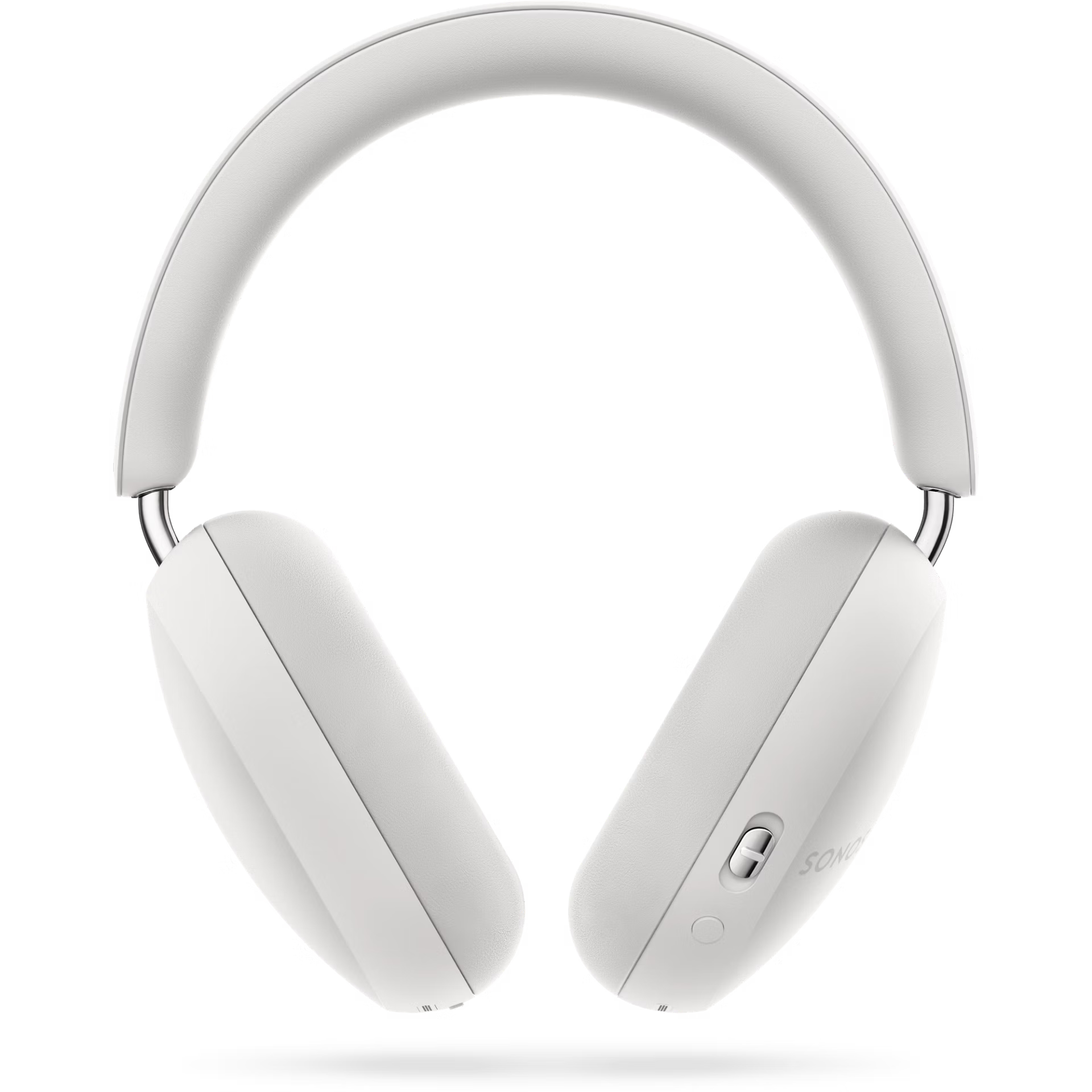Sonos Ace white headphones folded flat for travel showing compact portable carry configuration