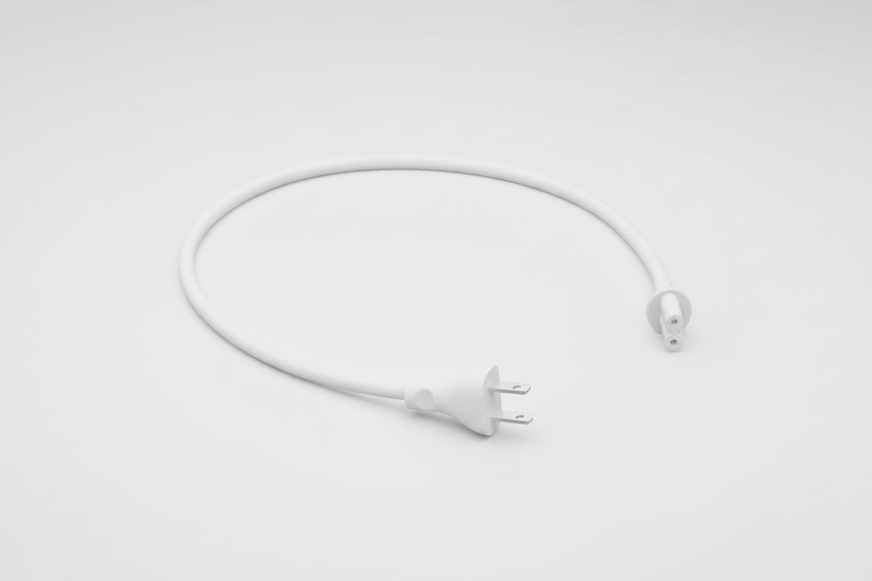 Sonos short power cable in white — official replacement PC for Five, Beam, Arc, Amp and Sub G3