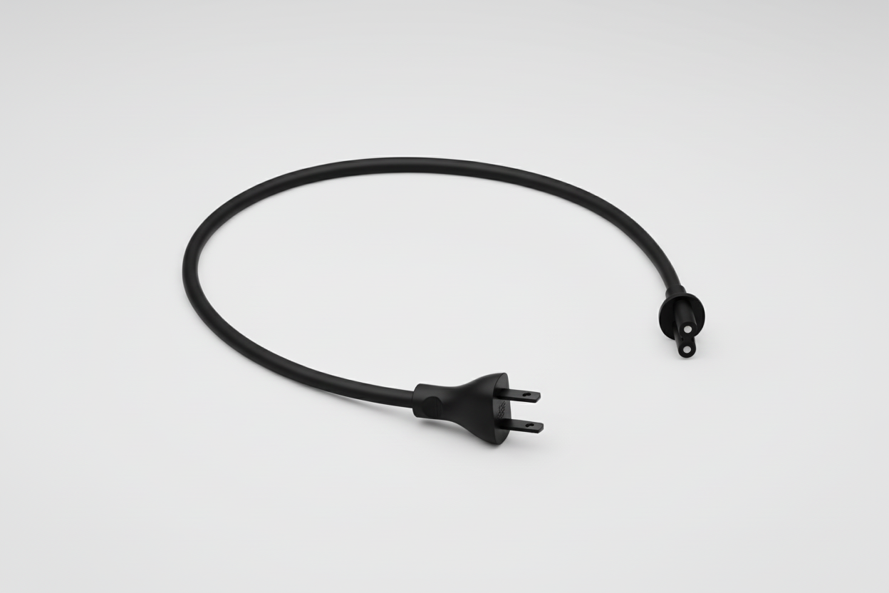 Sonos long power cable in black — official extended replacement PC for Five, Beam, Arc and Amp
