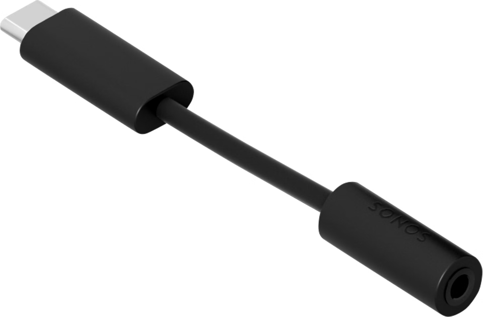 Sonos line-in adapter in black — official analogue audio connection accessory for Sonos smart speakers