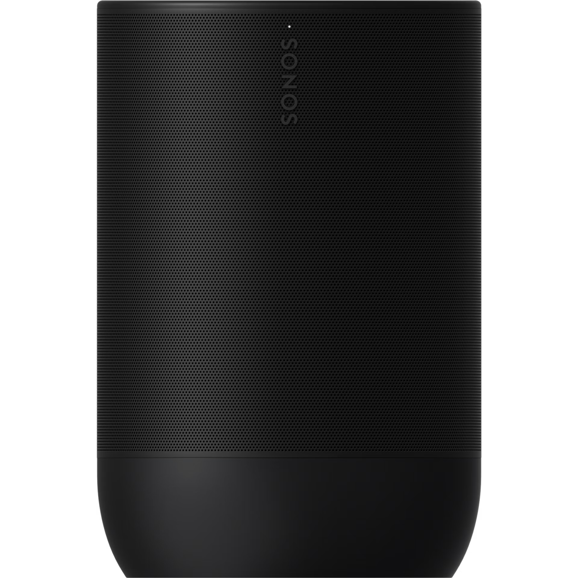 Sonos Move 2 Black unboxed showing speaker, wireless charging base and quick-start guide