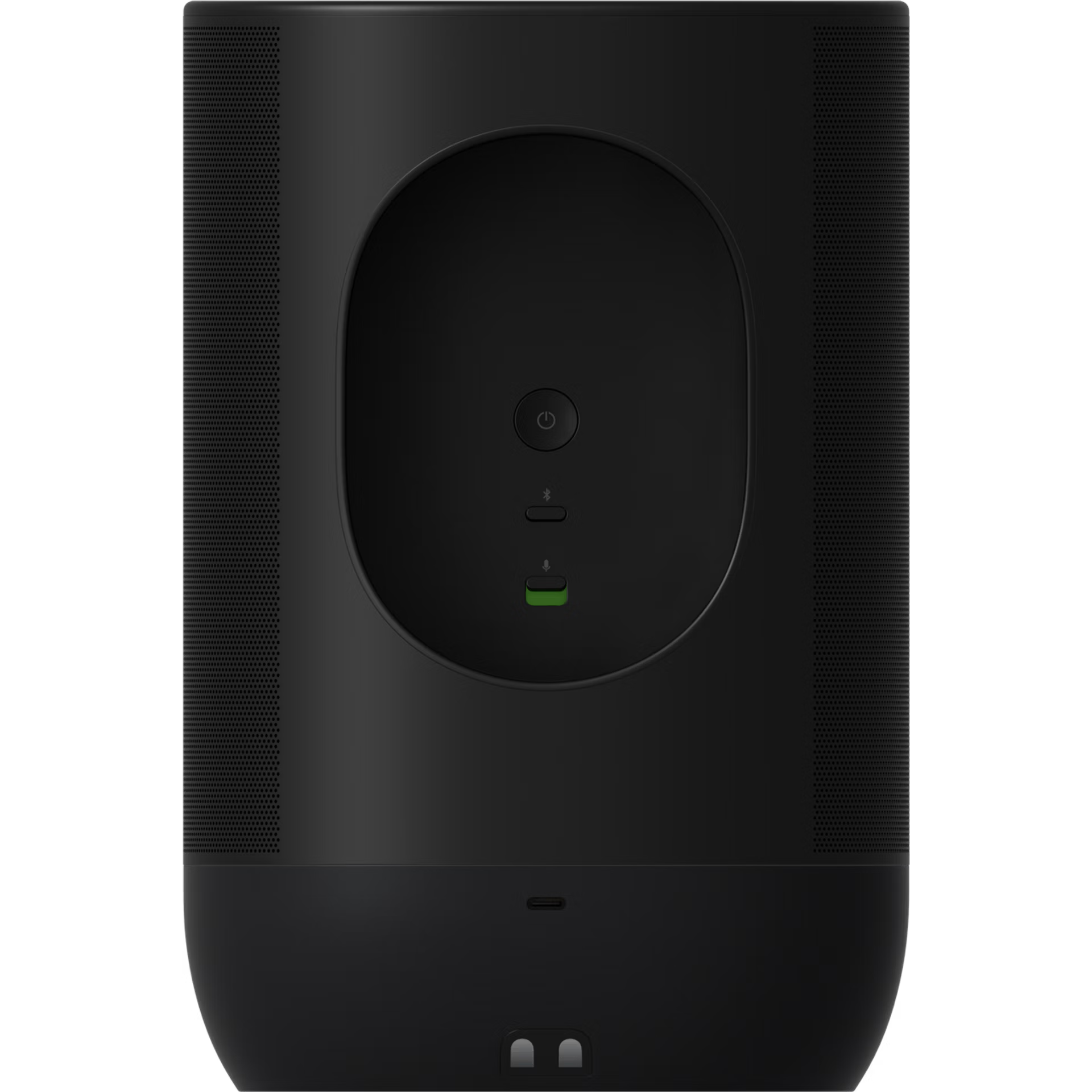 Close-up of Sonos Move 2 Black wireless charging base and inductive contact points