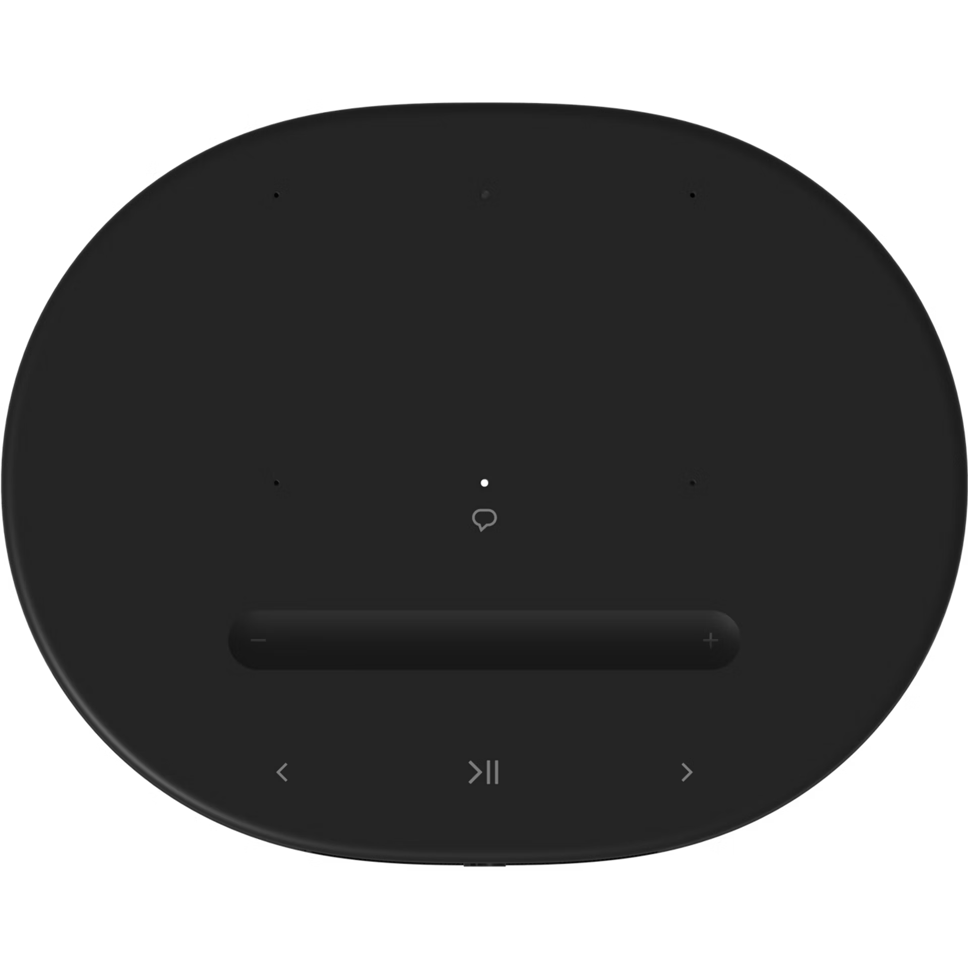 Top-down view of Sonos Move 2 Black showing touch playback controls and volume buttons