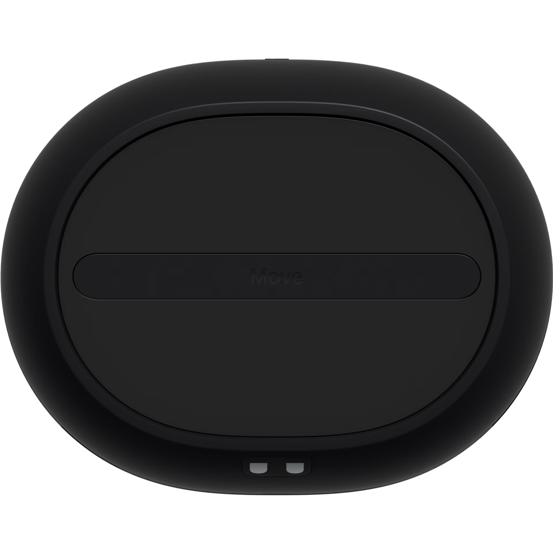Base of Sonos Move 2 Black portable speaker with wireless charging contacts and rubber feet