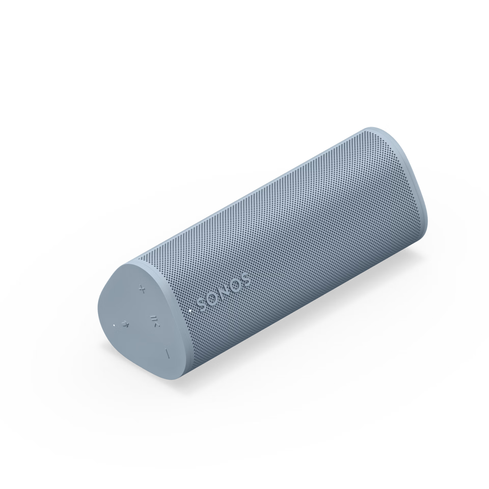 Top-down view of Sonos Roam 2 Blue showing touch control buttons and power key