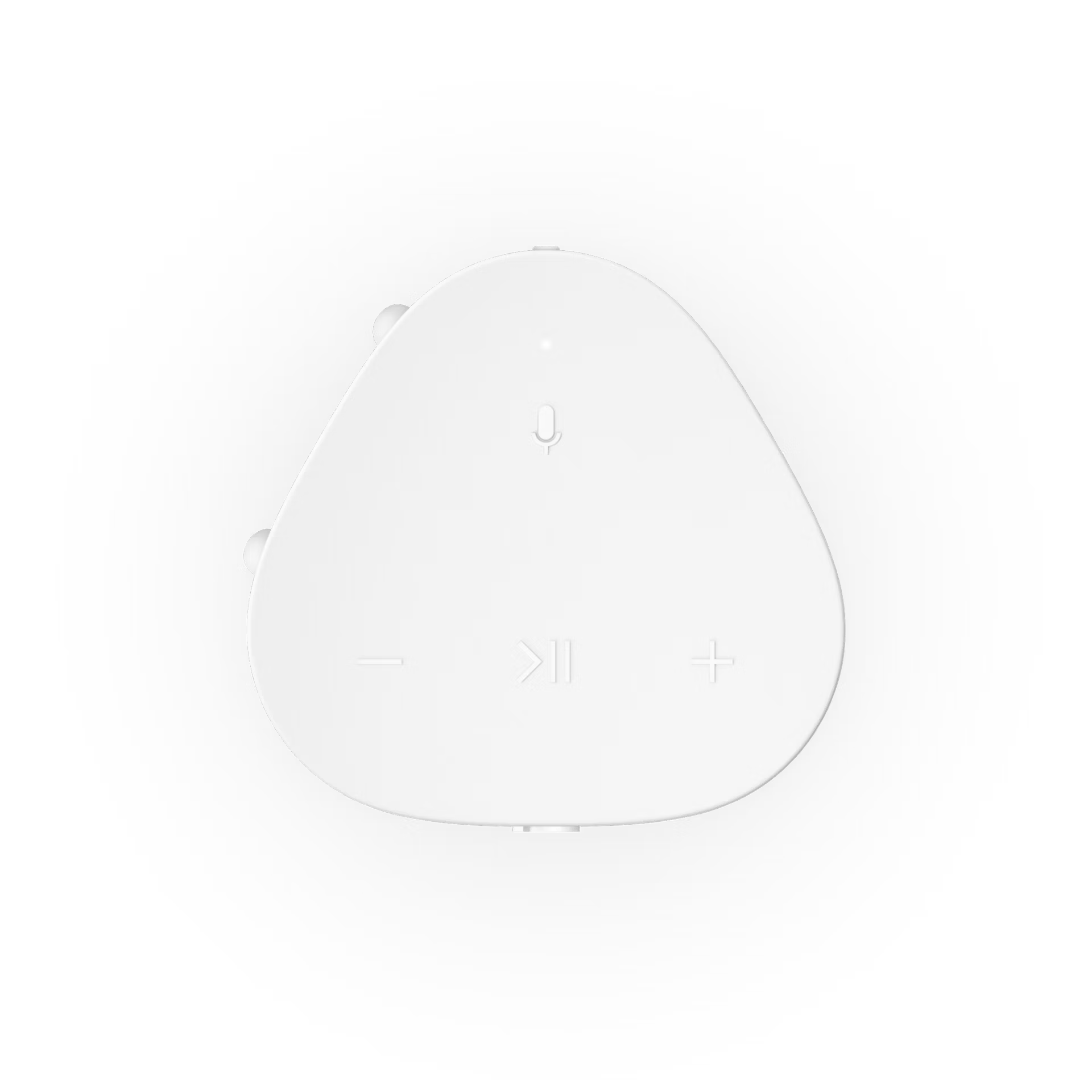 Top-down view of Sonos Roam 2 White showing touch control buttons and power key