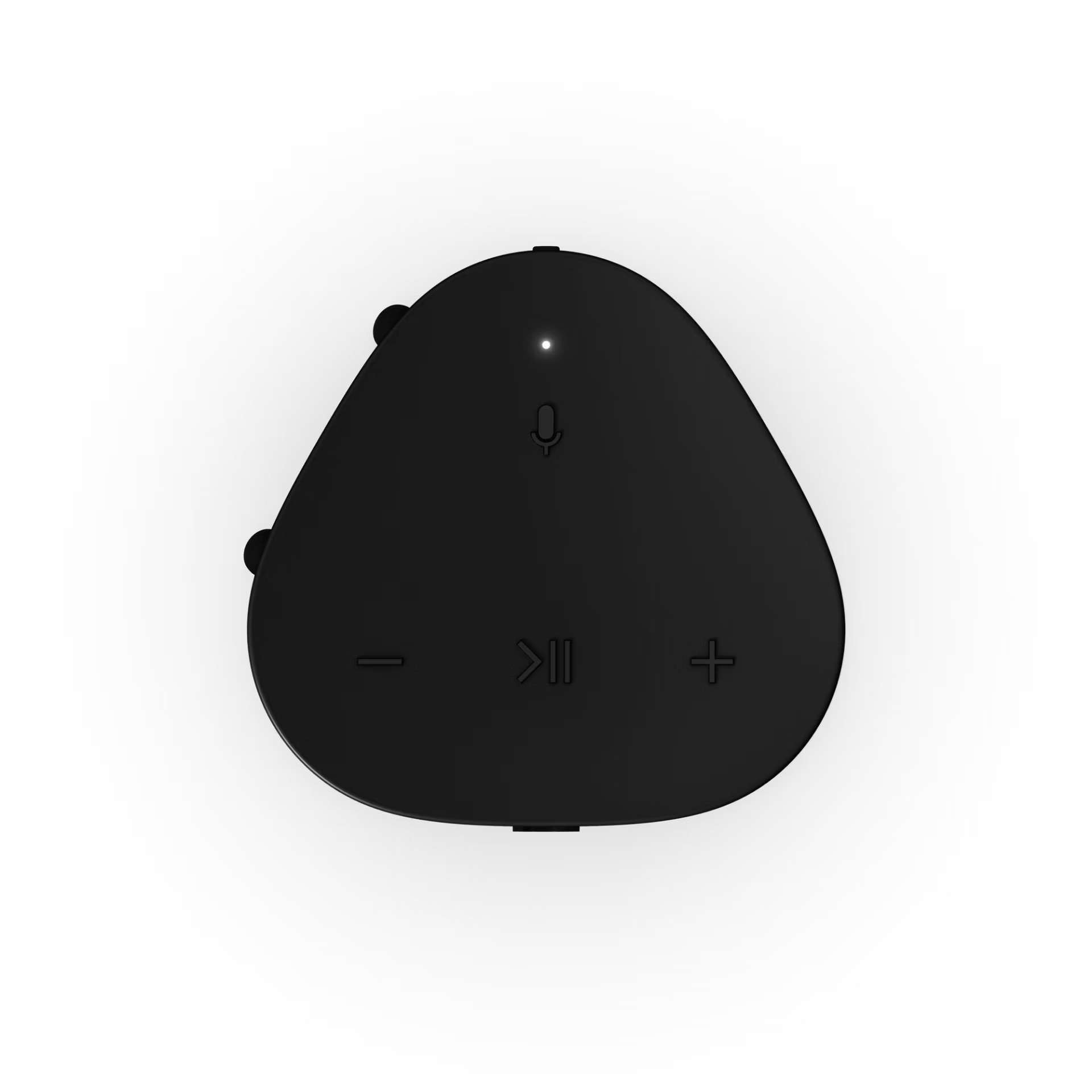 Sonos Roam 2 black top-down view showing voice control button and playback touch controls
